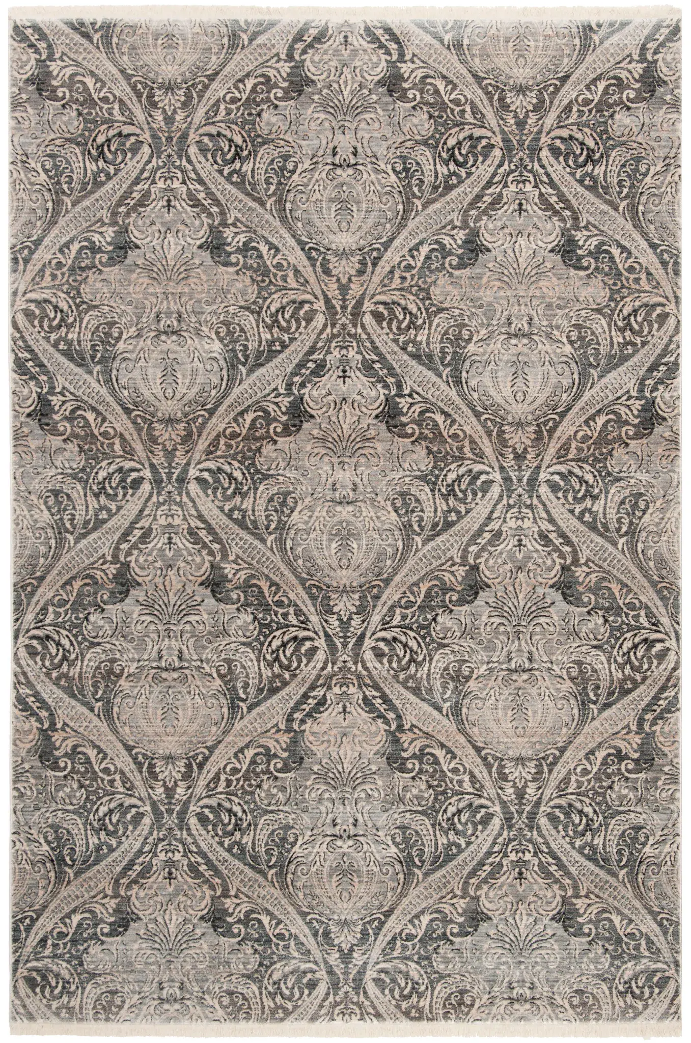 Vintage Persian Traditional Damask Rug