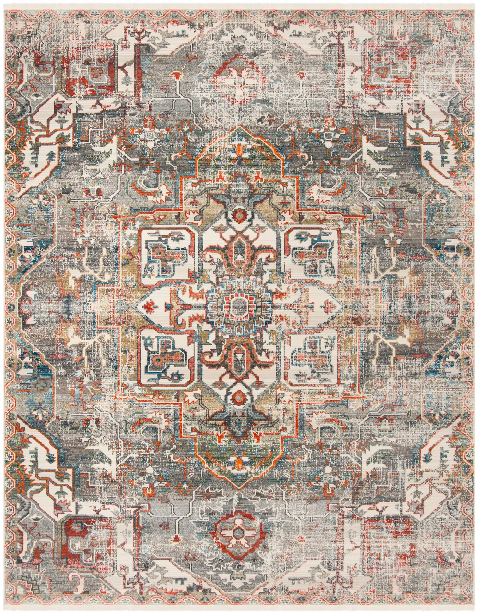 Vintage Persian Tribal Medallion Rug
