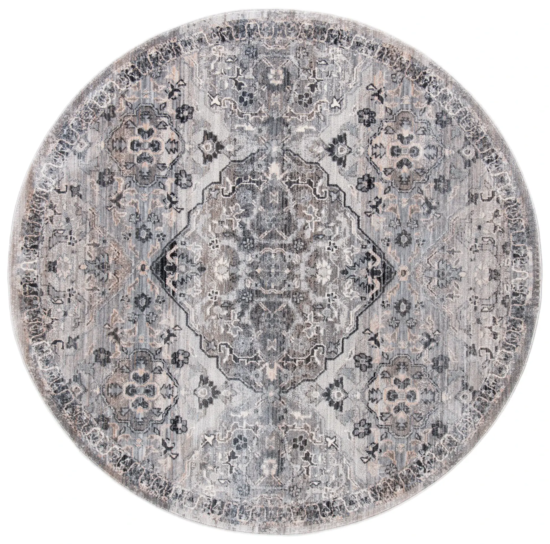 Vintage Persian Diamond Lattice Medallion Rug
