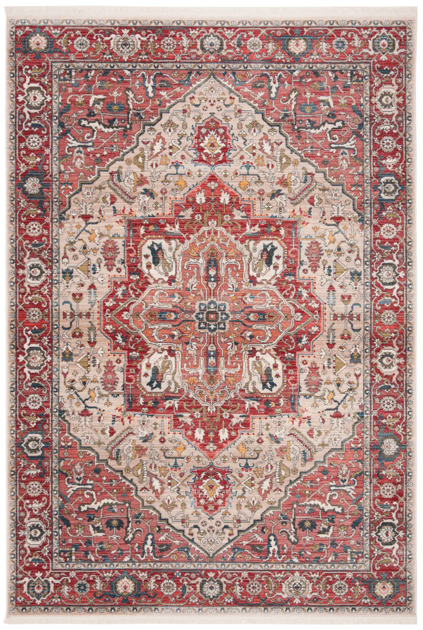 Vintage Persian Palmette Medallion Rug