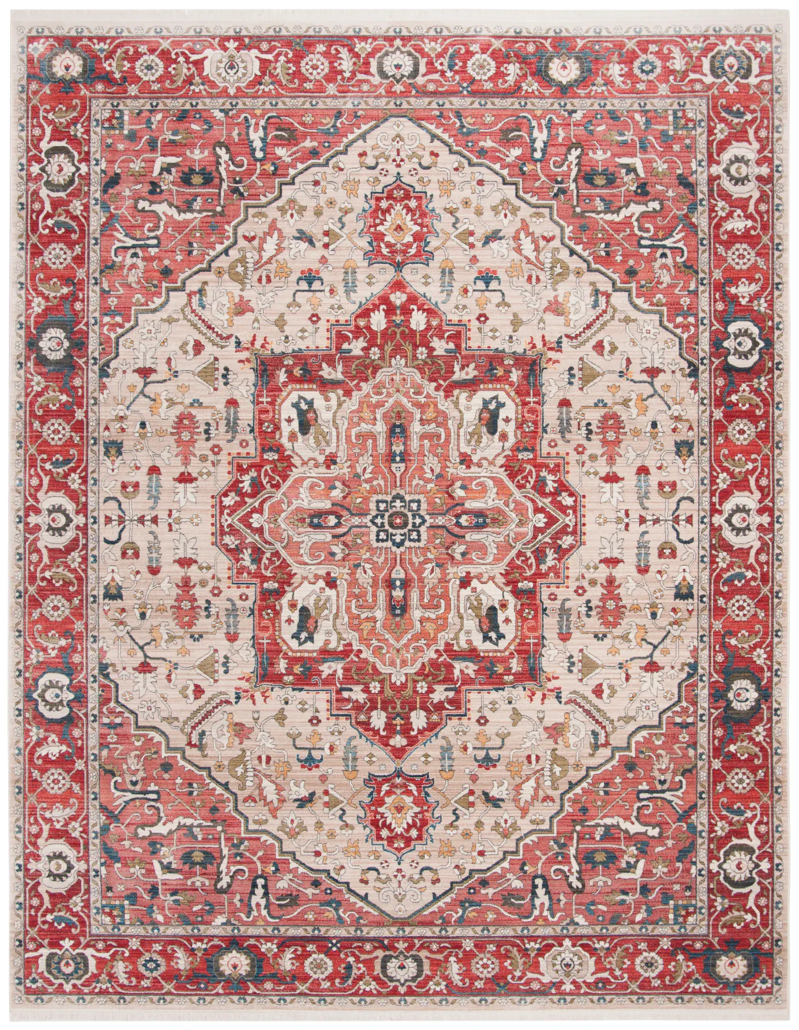 Vintage Persian Palmette Medallion Rug