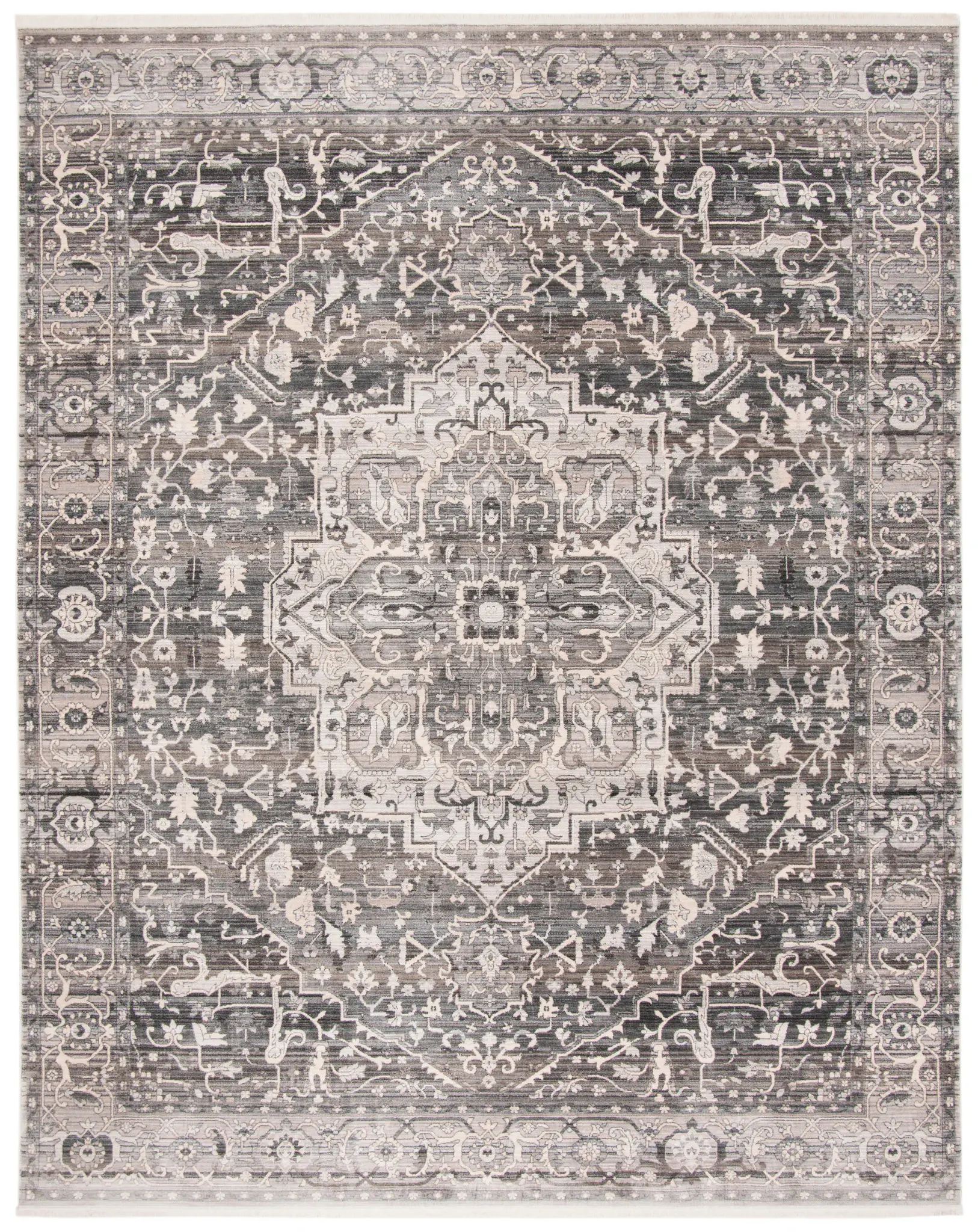 Vintage Persian Palmette Medallion Rug