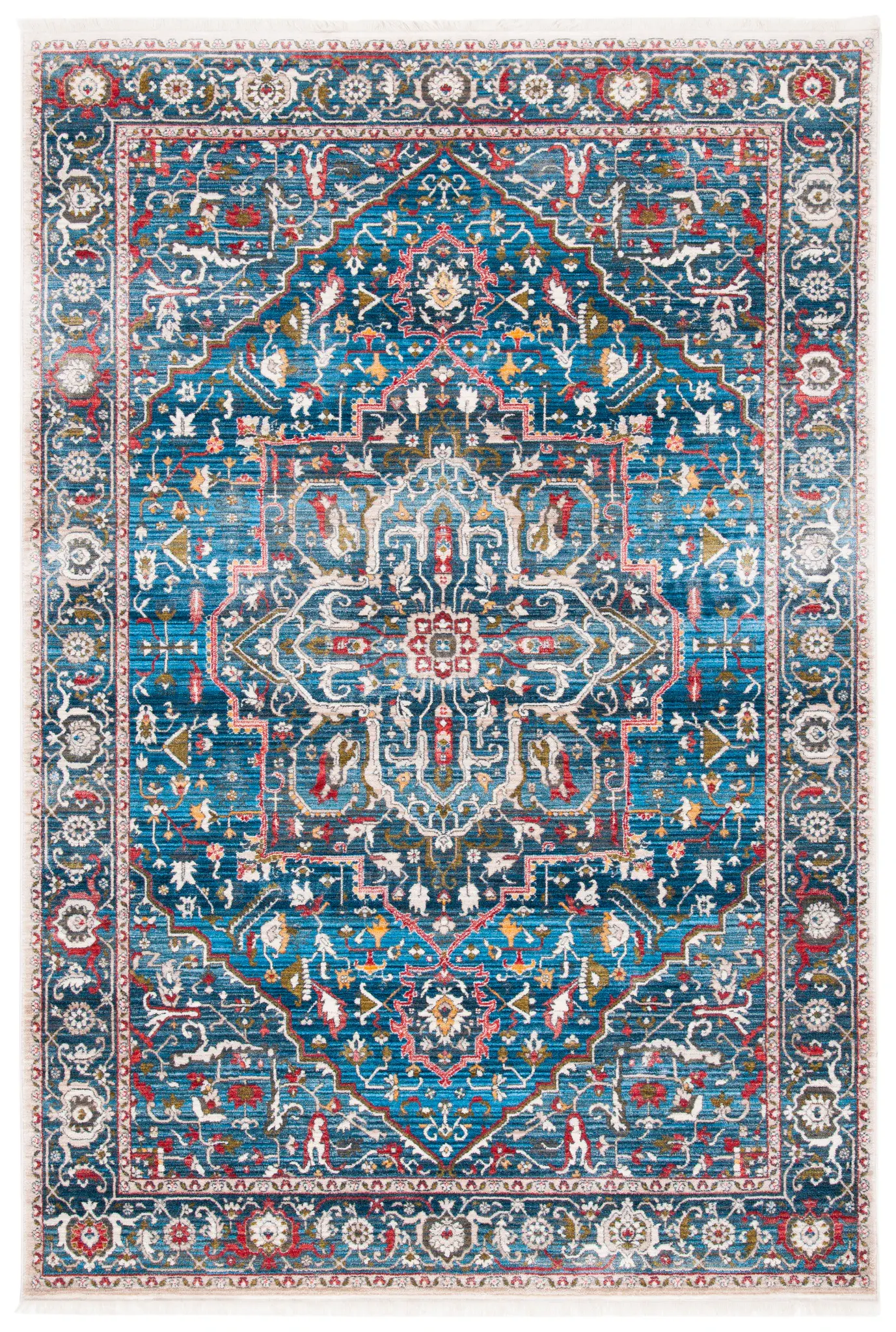Vintage Persian Palmette Medallion Rug