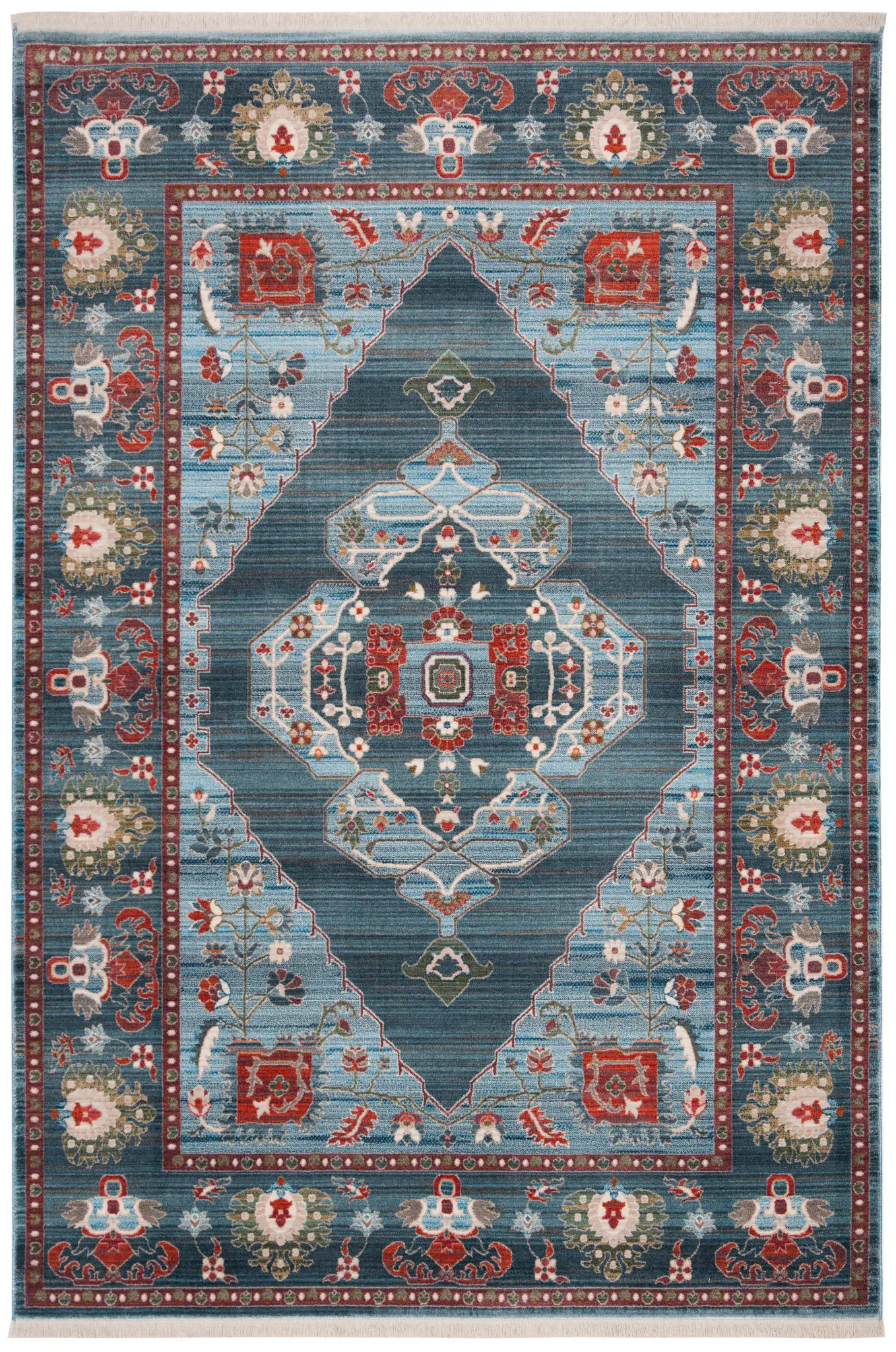 Vintage Persian Diamond Medallion Rug