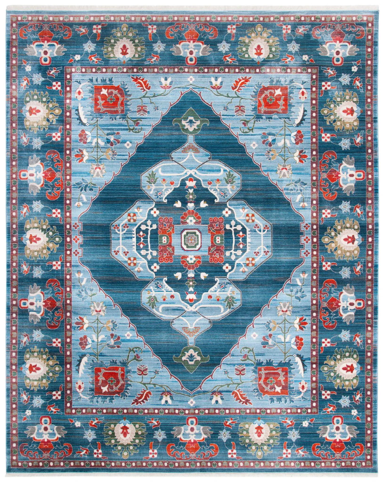 Vintage Persian Diamond Medallion Rug