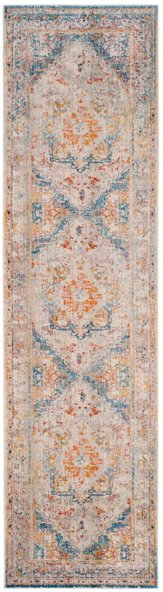 Vintage Persian Distressed Medallion Rug
