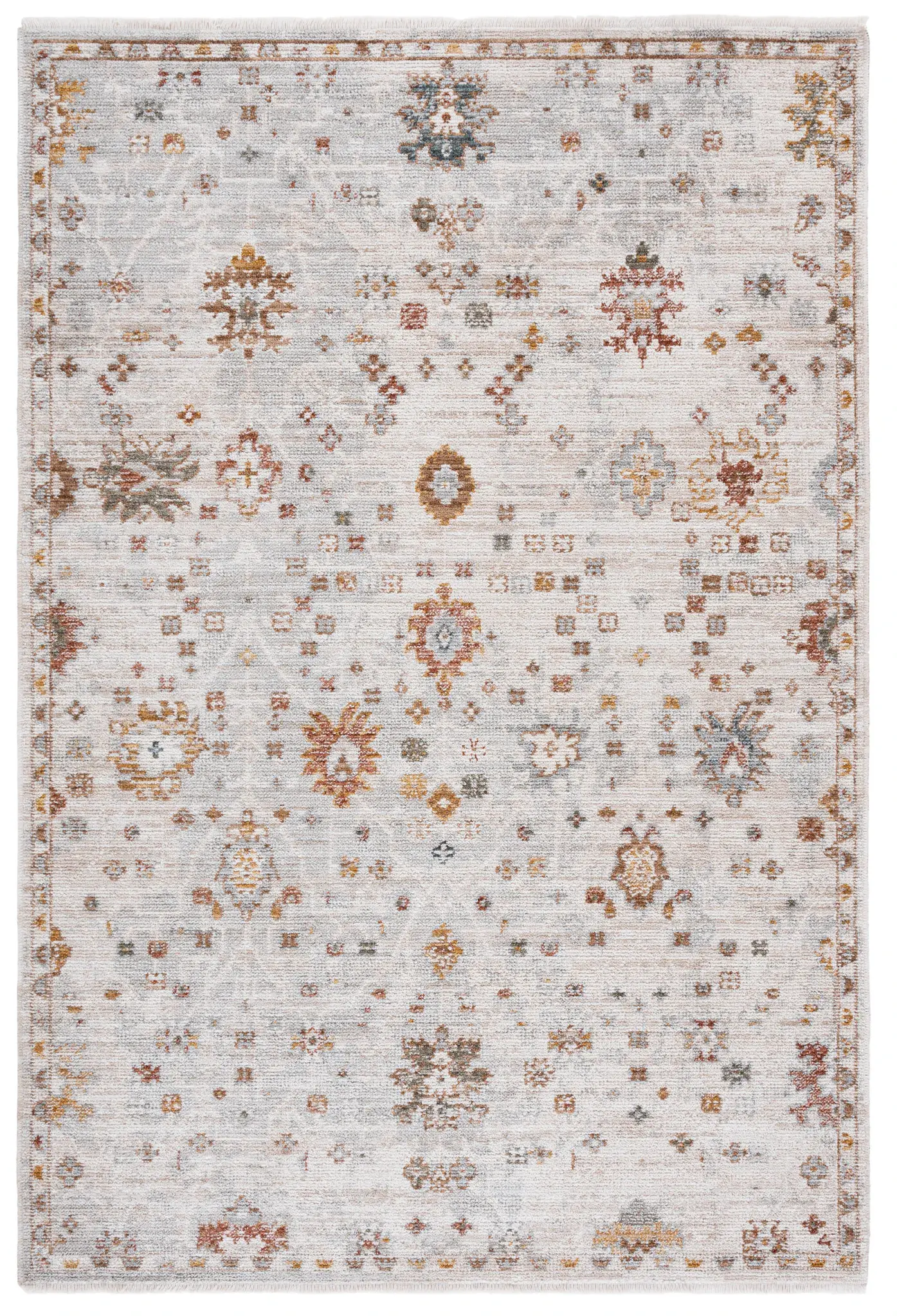 Vintage Rosewood Distressed Floral Rug