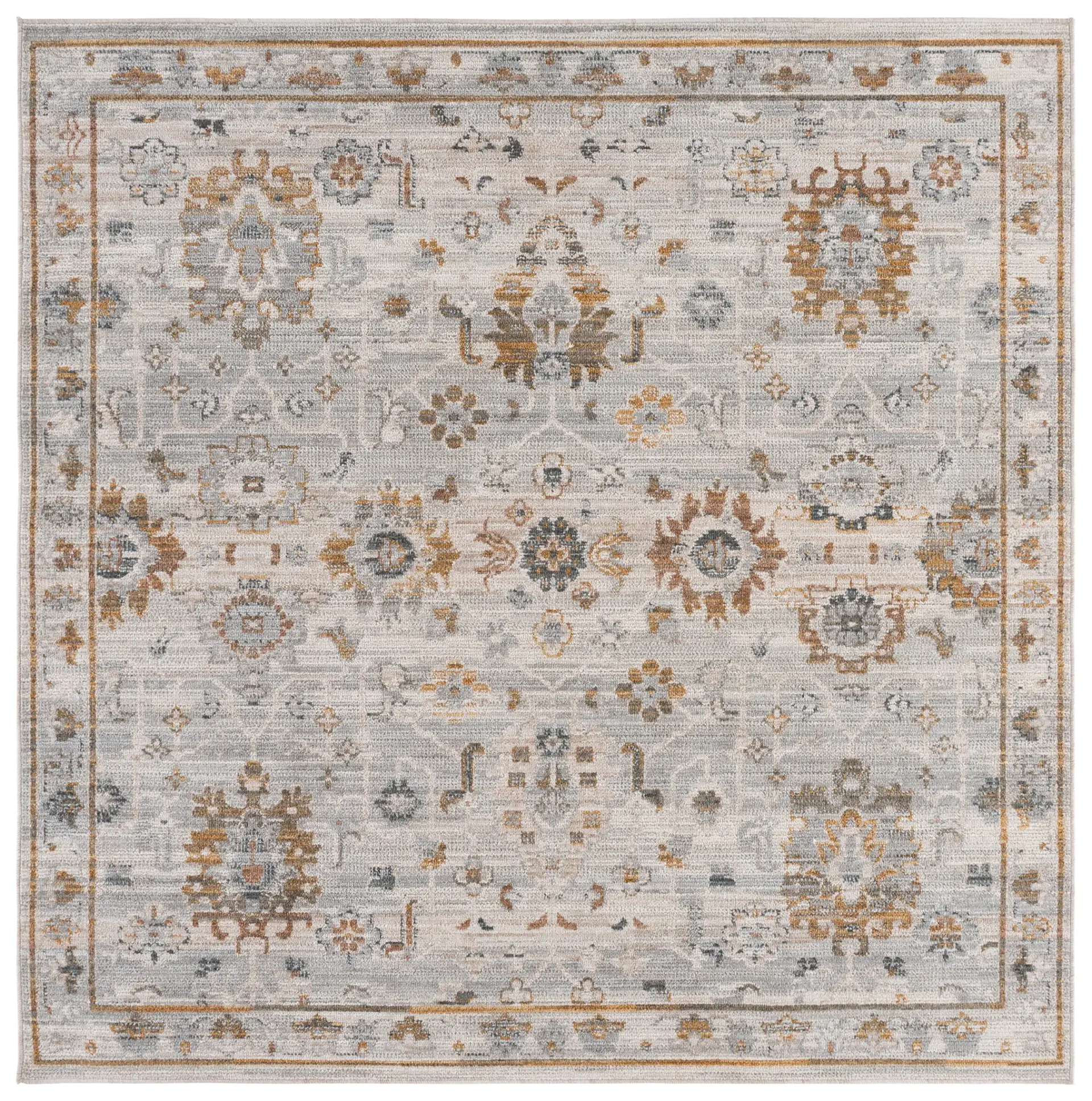 Vintage Rosewood Floral Allover Rug