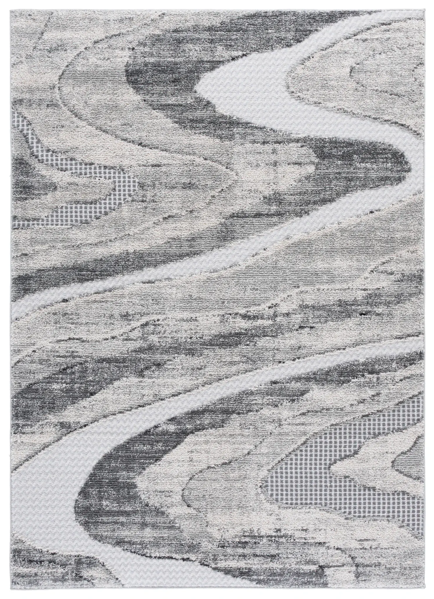 Wave Swirling Bands Rug