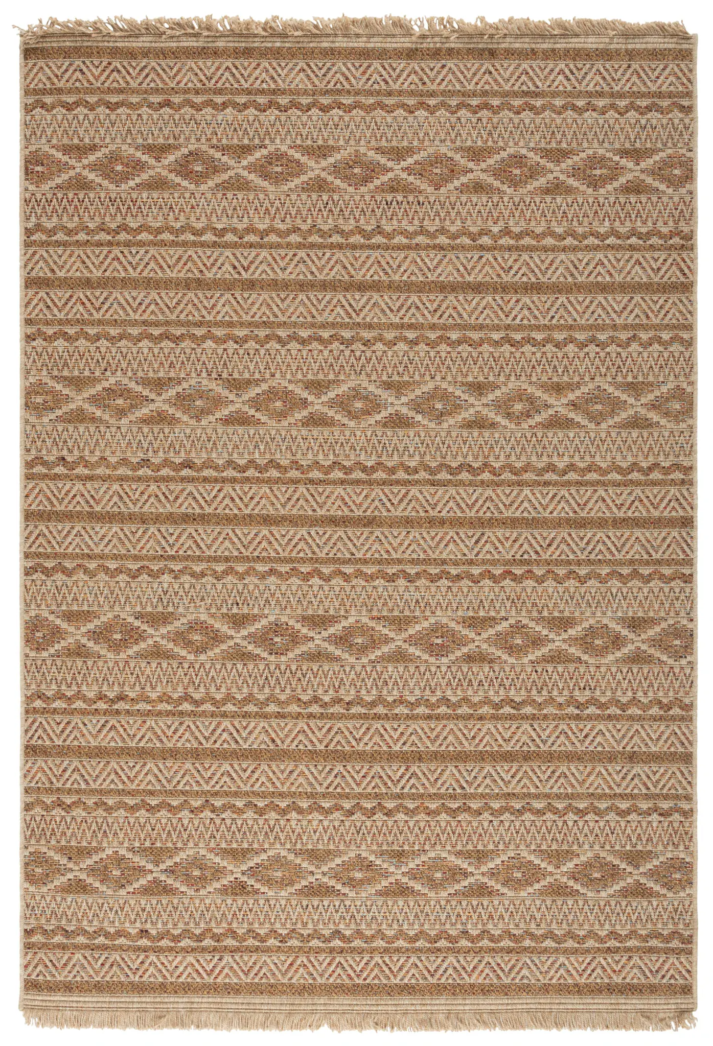 Wicker Tribal Stripe Outdoor Rug