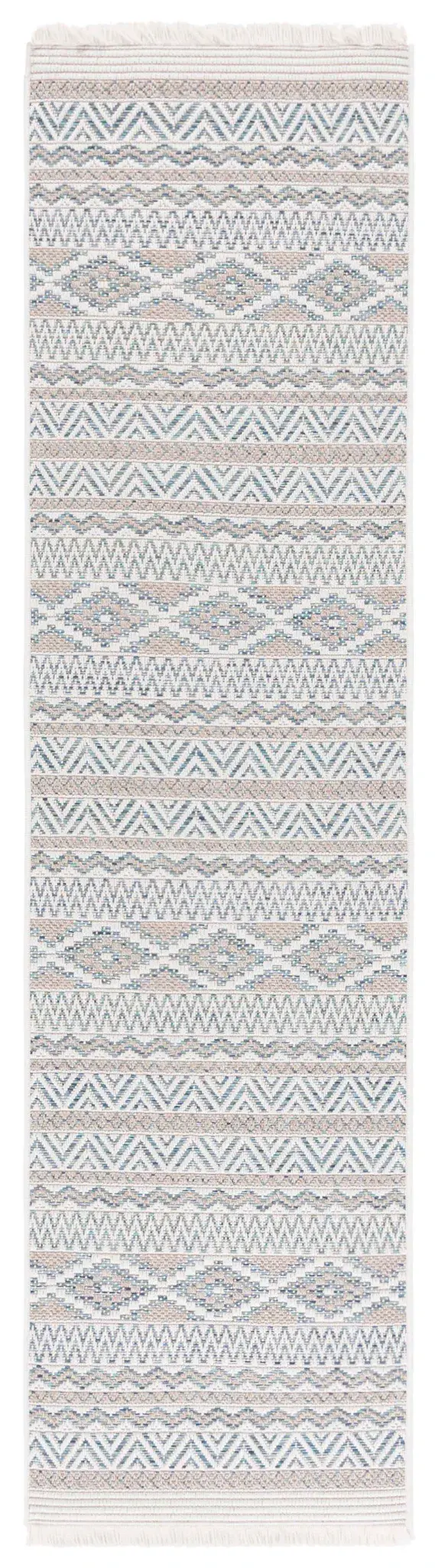 Wicker Tribal Stripe Outdoor Rug