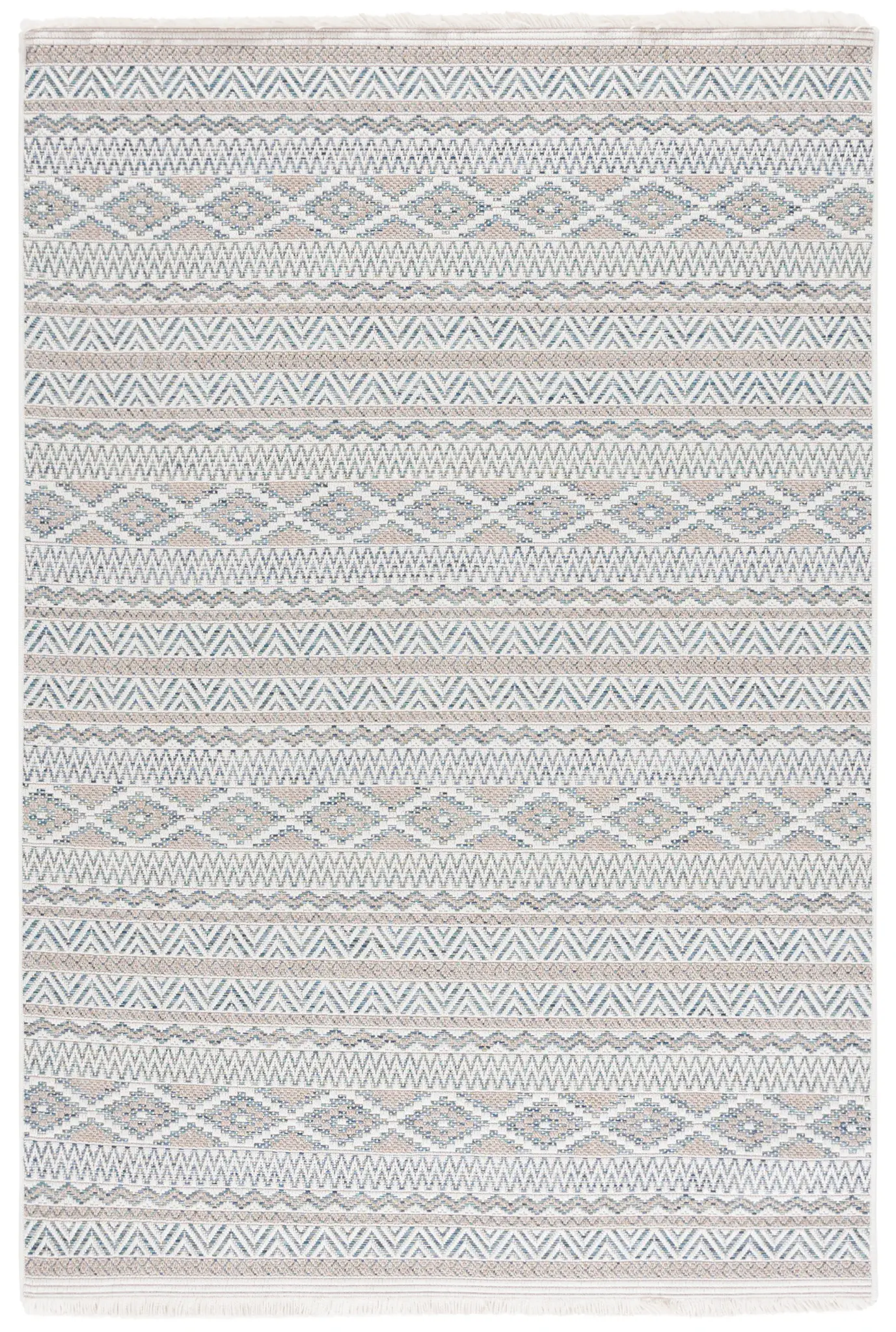 Wicker Tribal Stripe Outdoor Rug