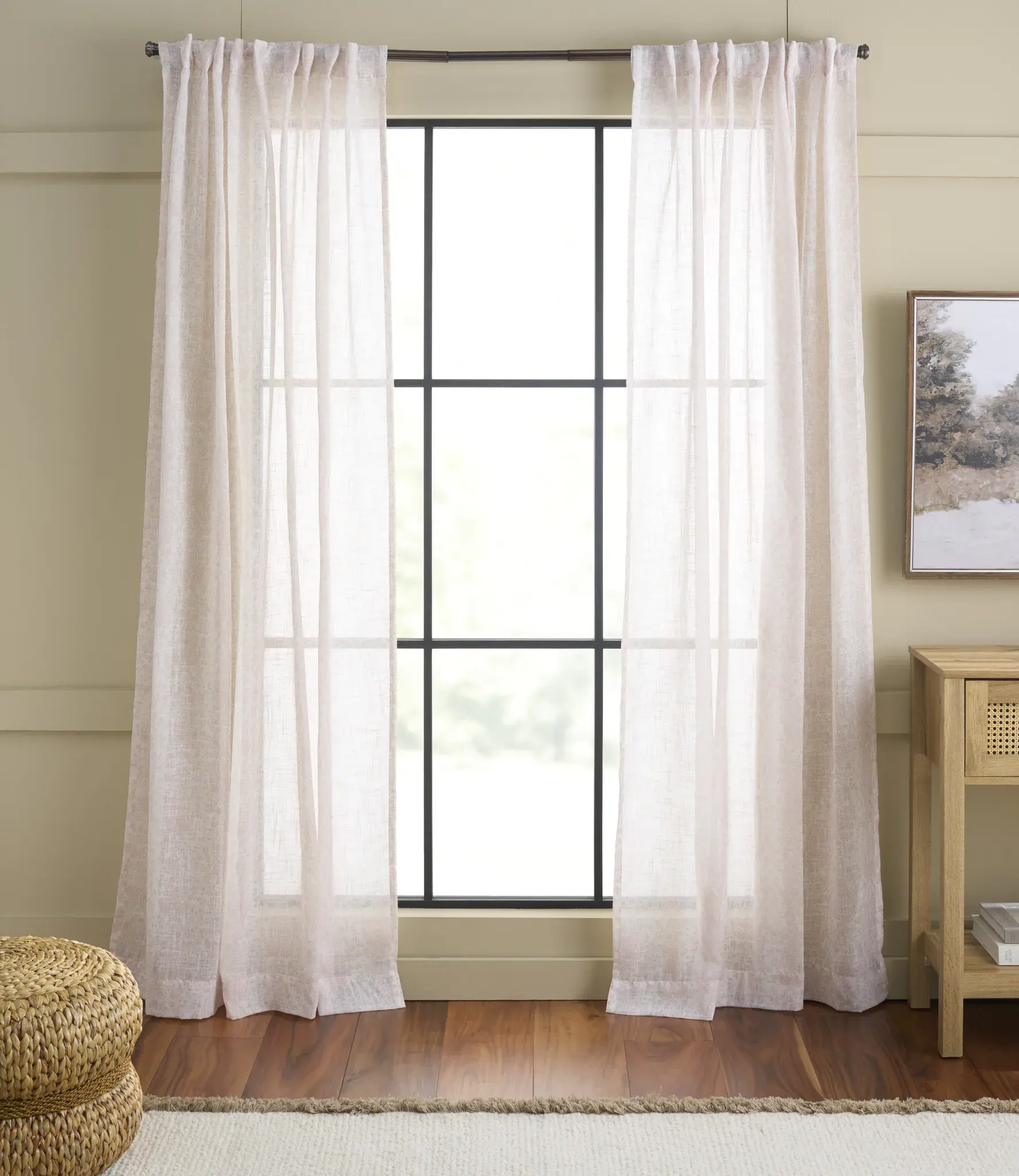 Mira Paisley Polyester Window Panels (Set of 2)