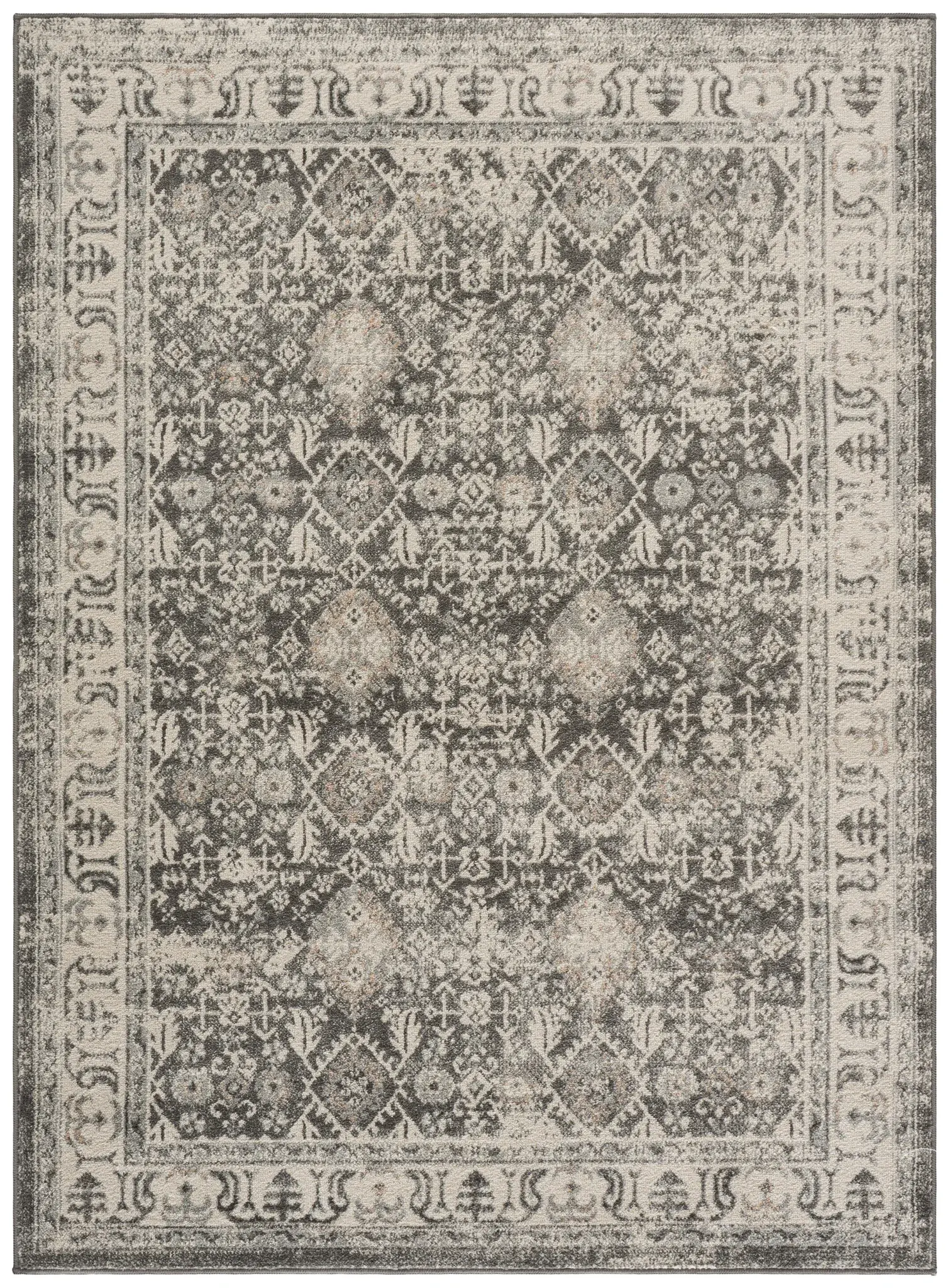 Wellington Traditional Diamond Bordered Rug