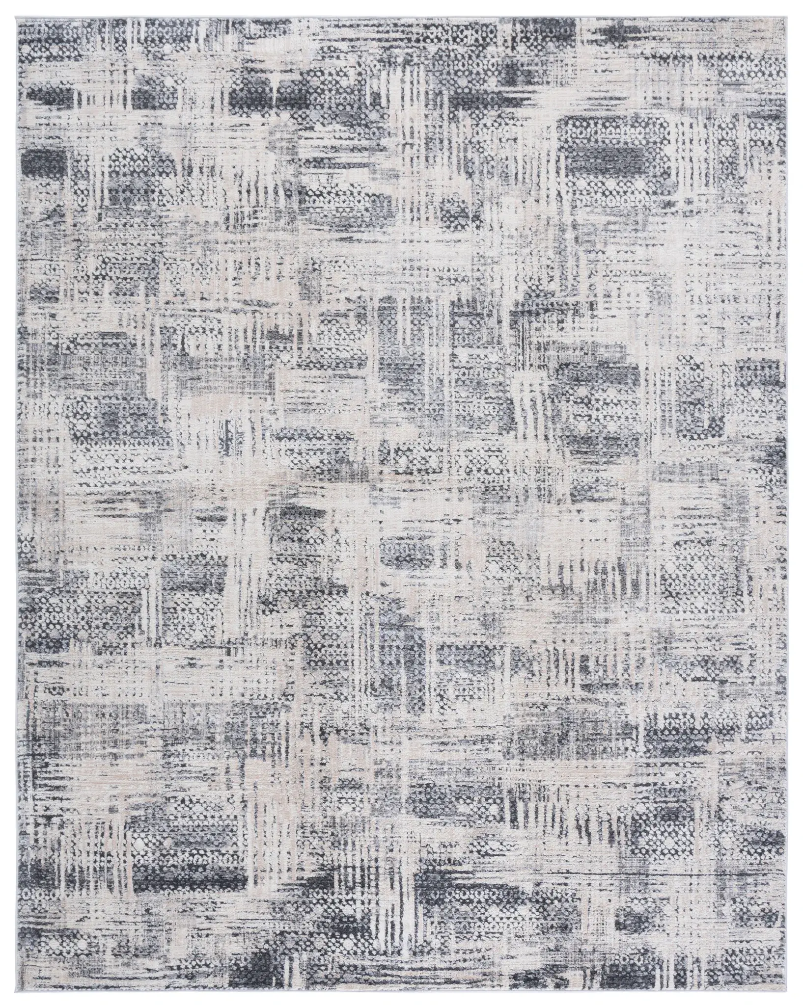 Whisper Abstract Grid Rug