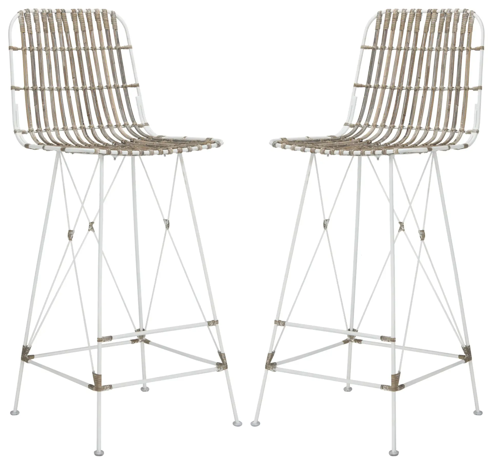 Minerva Wicker Bar Stool (Set Of 2)