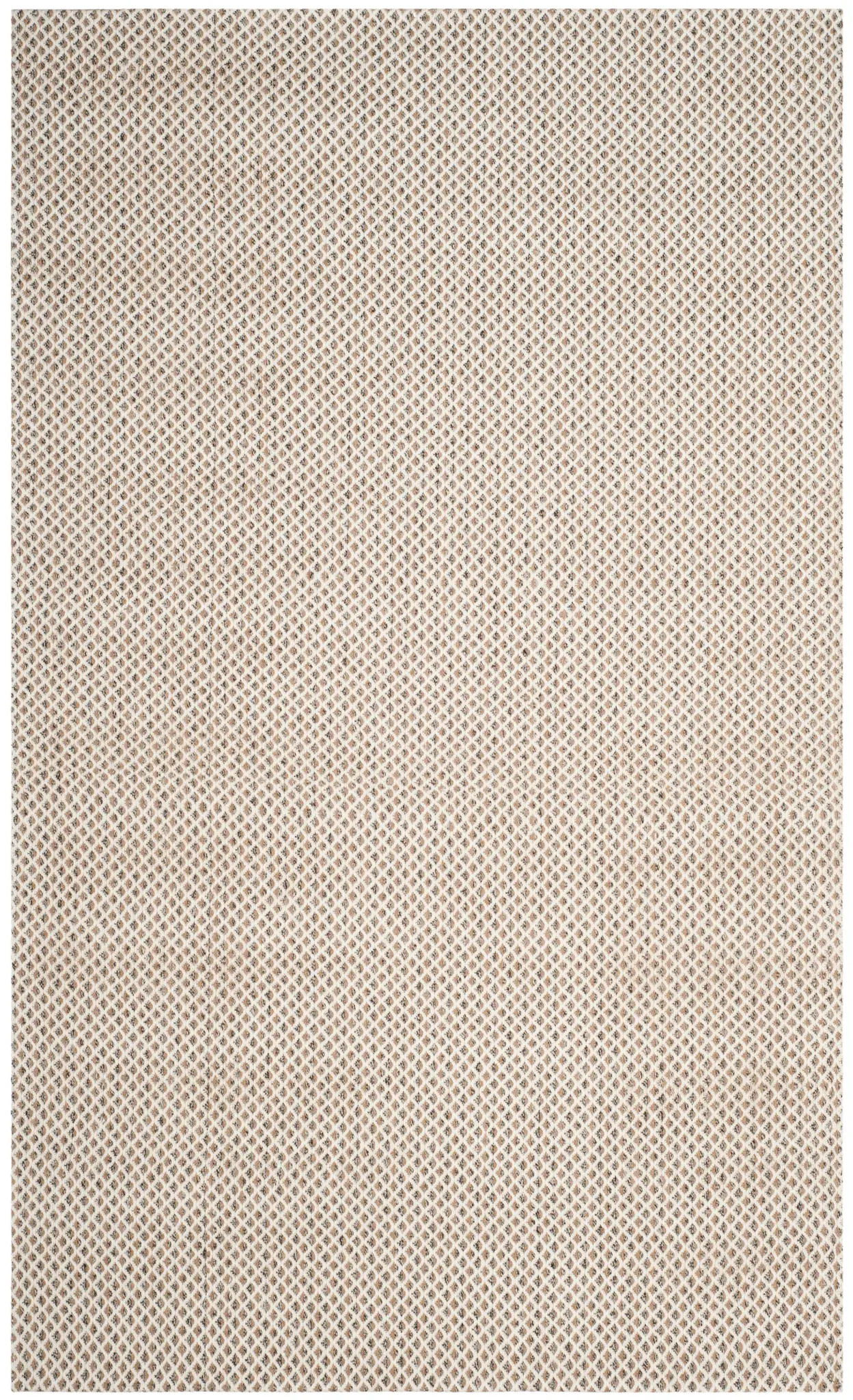 Wilton Diamond Grid Hand-Hooked Wool Blend Rug
