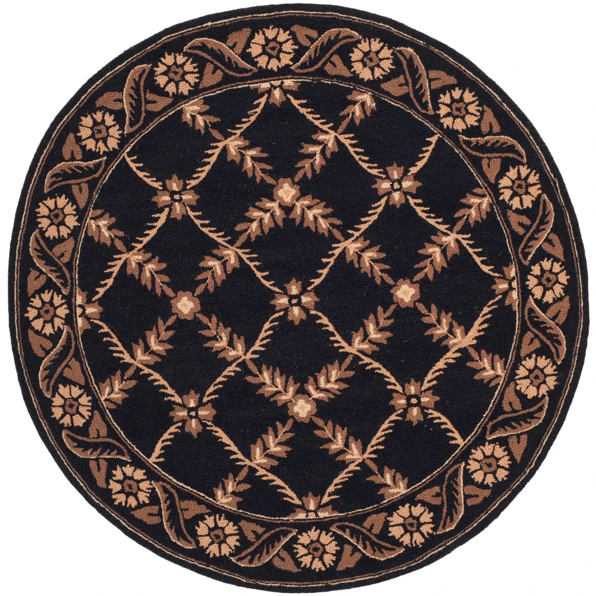 Wilton Floral Lattice Hand-Tufted Wool Rug