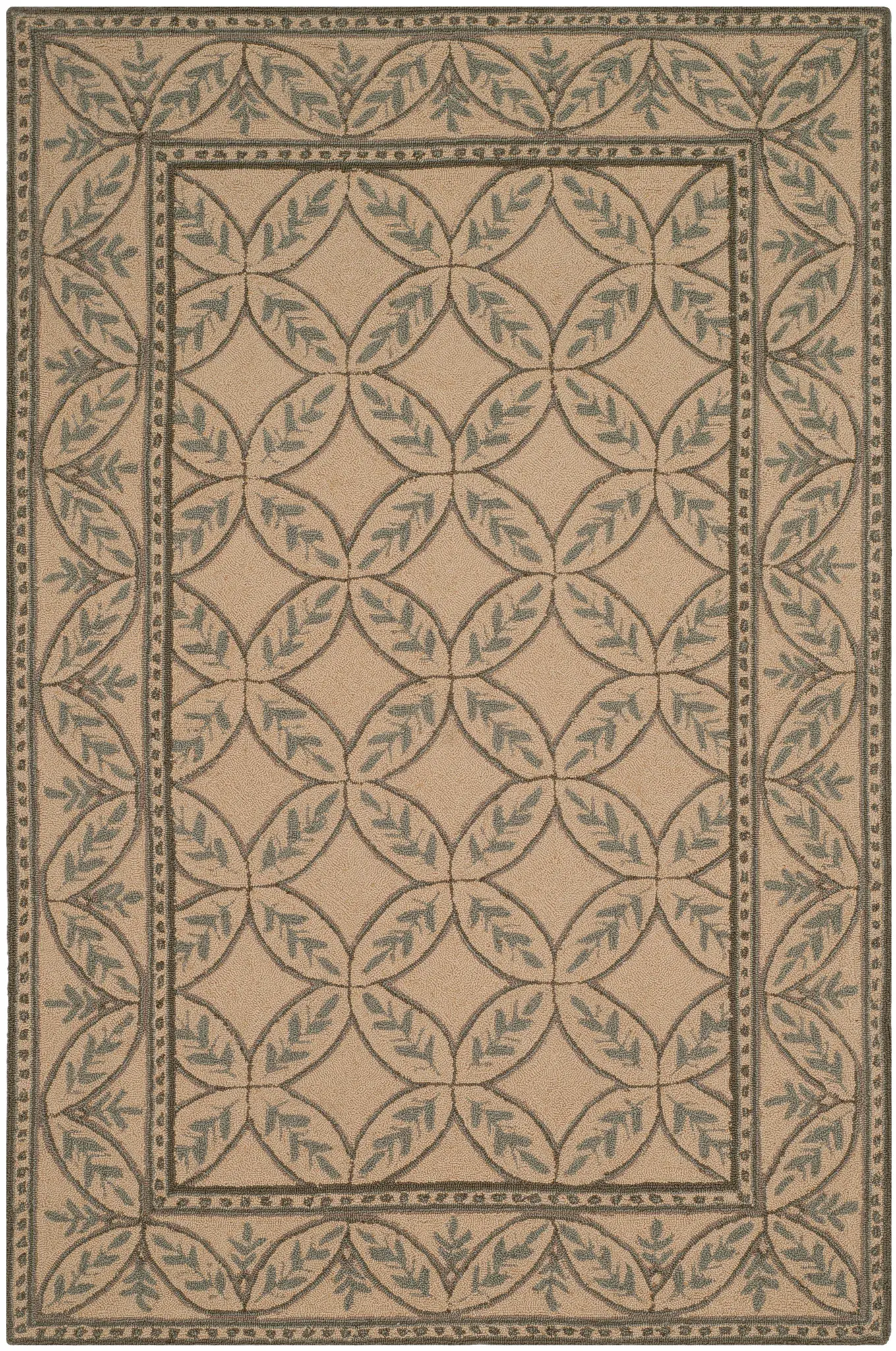 Wilton Leaf Trellis Hand-Tufted Wool Rug