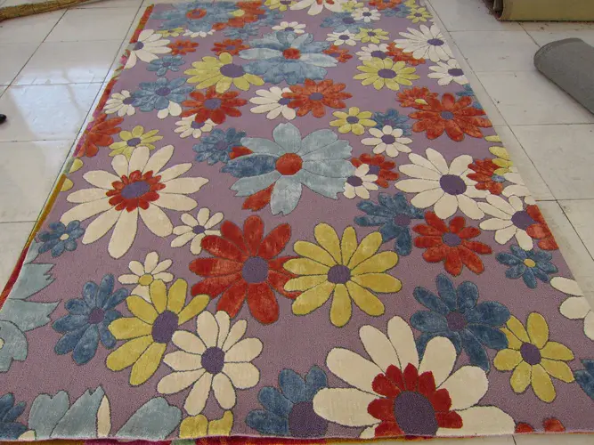 Wilton Daisy Floral Hand-Tufted Rug