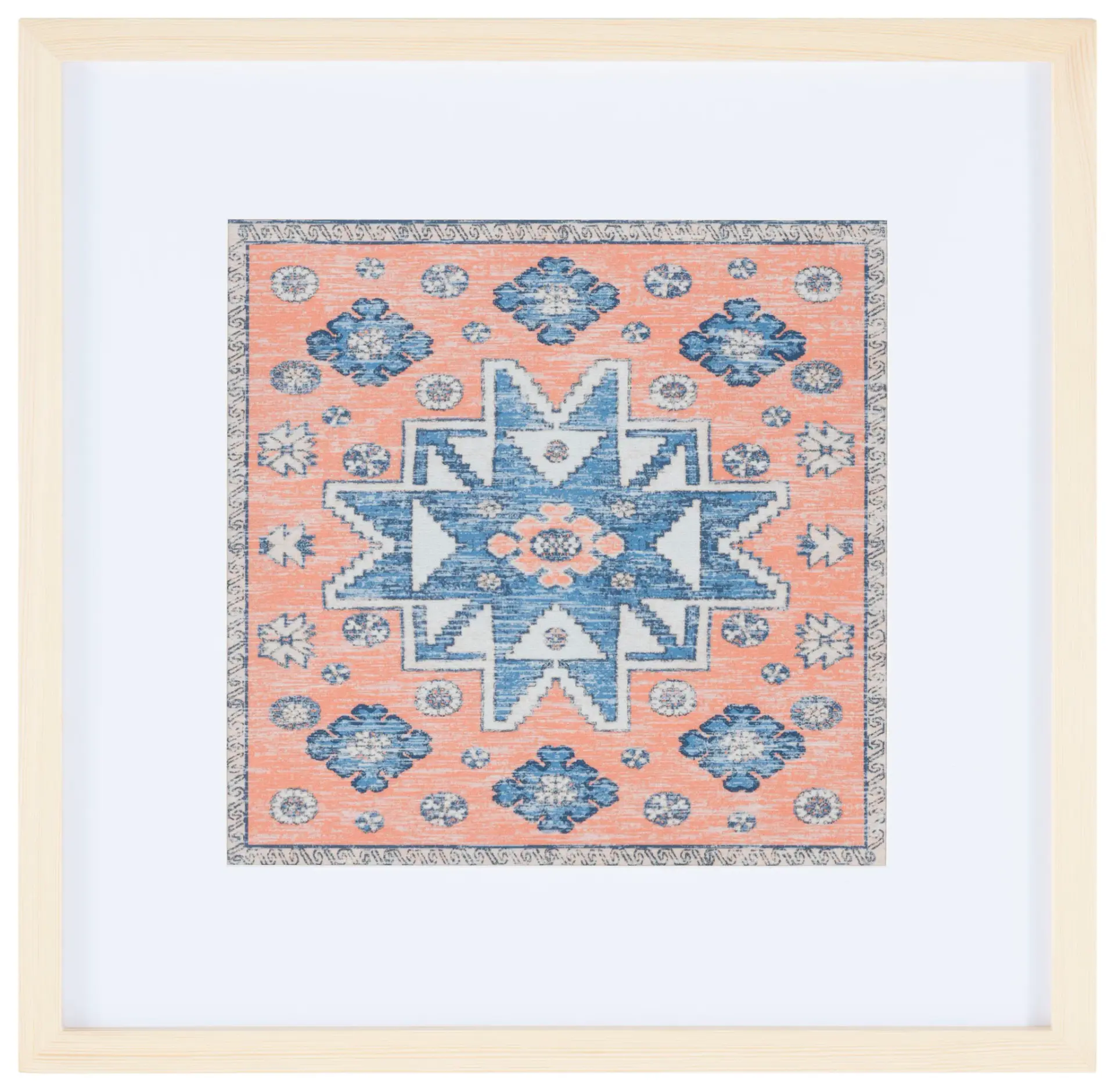 Harjo 18X18 Framed Textile Art