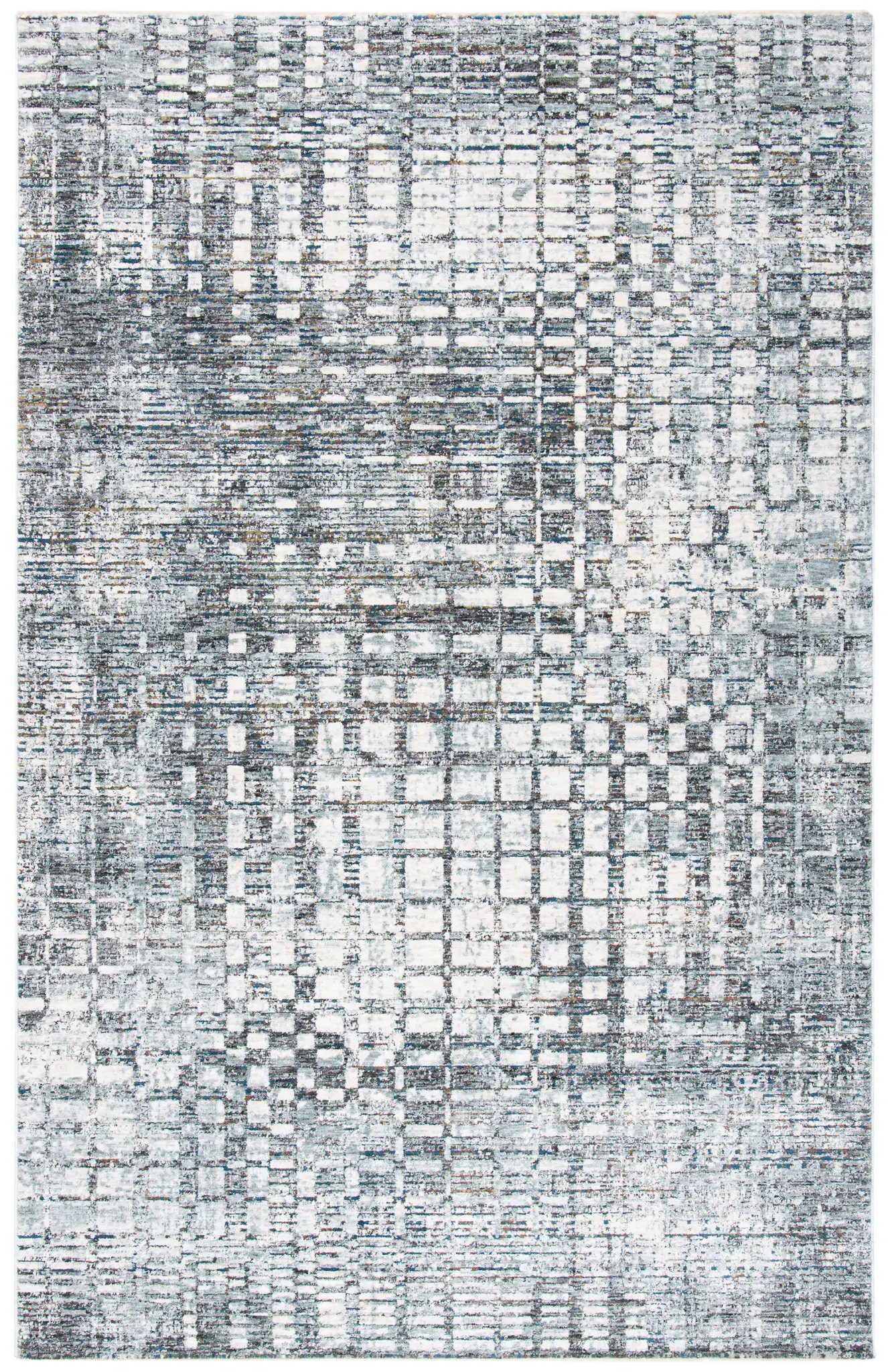 Winston Distressed Grid Rug