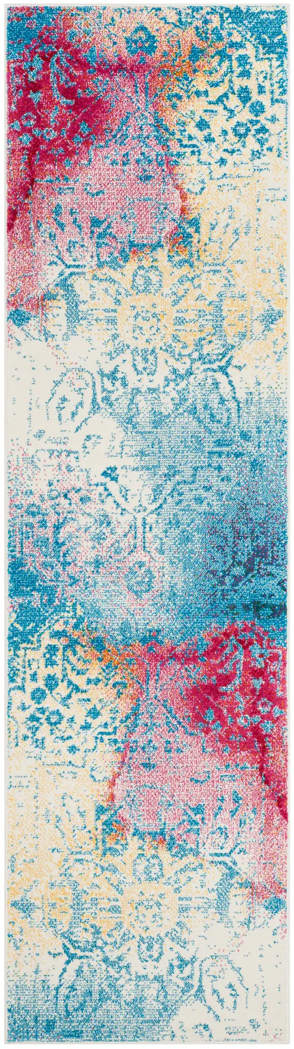Watercolor Distressed Medallion Rug