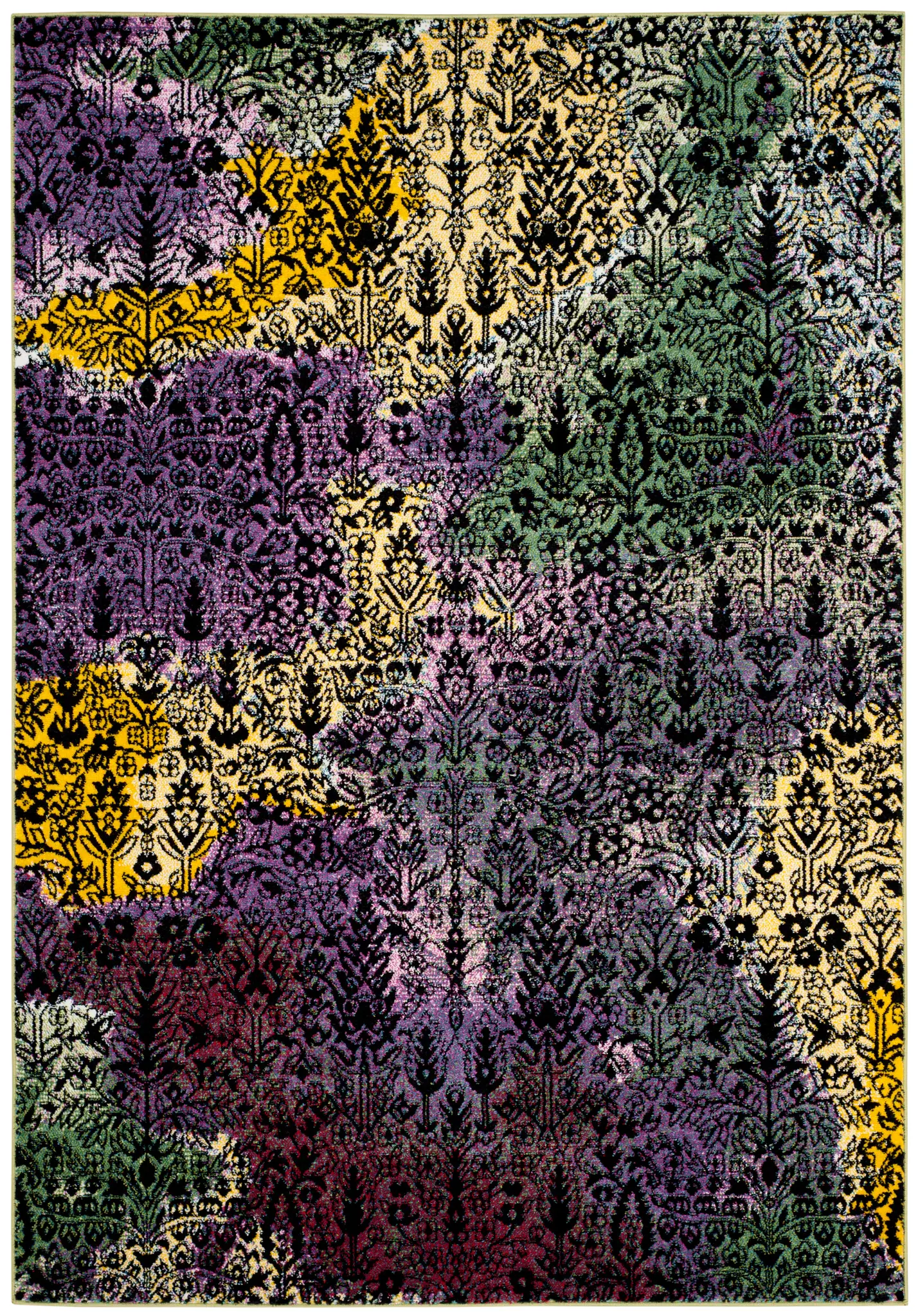 Watercolor Abstract Floral Rug