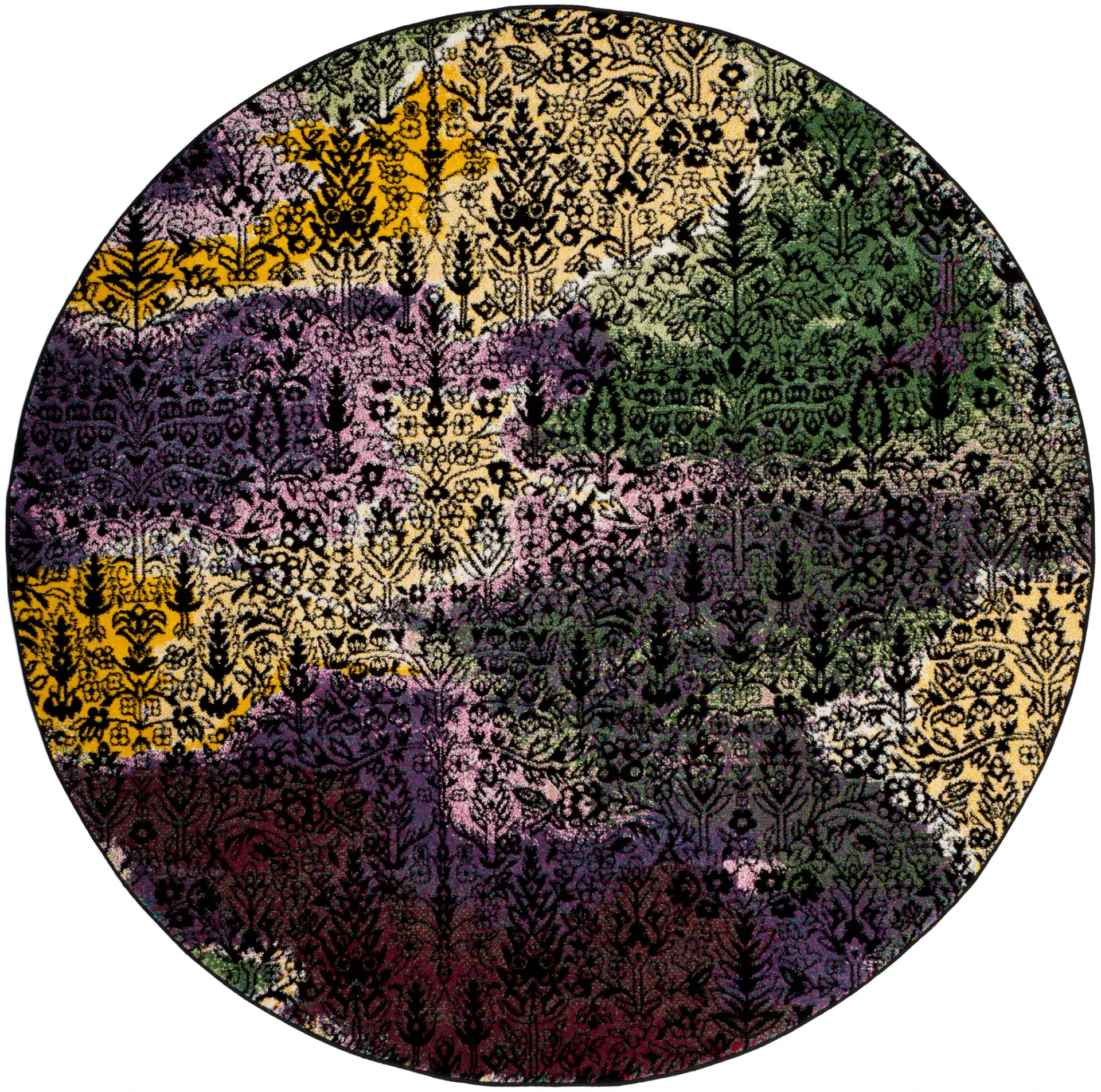 Watercolor Abstract Floral Rug