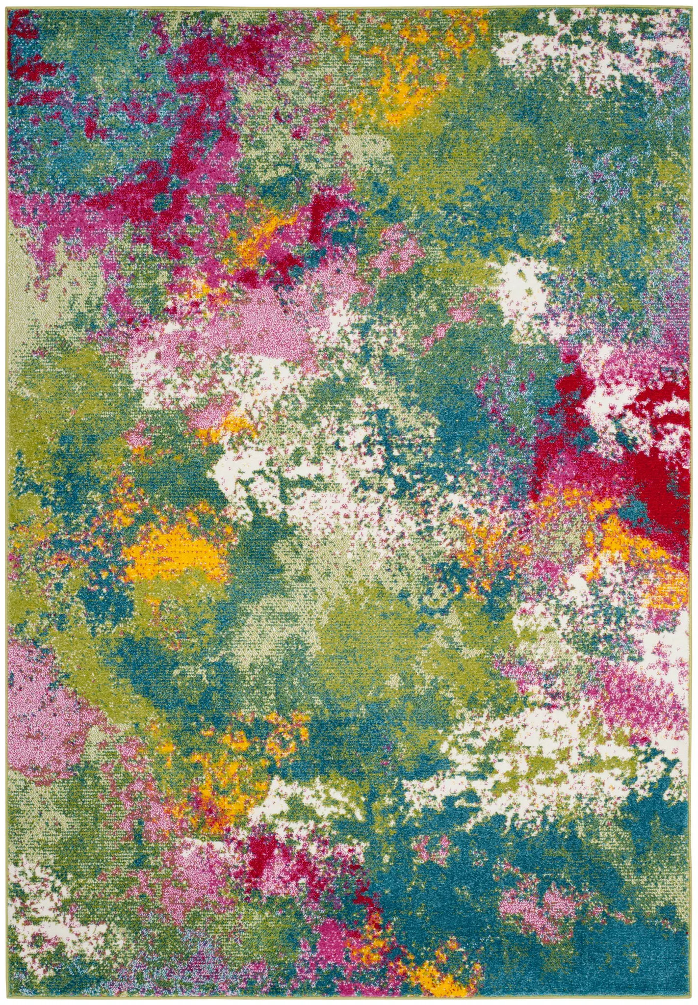 Watercolor Abstract Mottled Rug