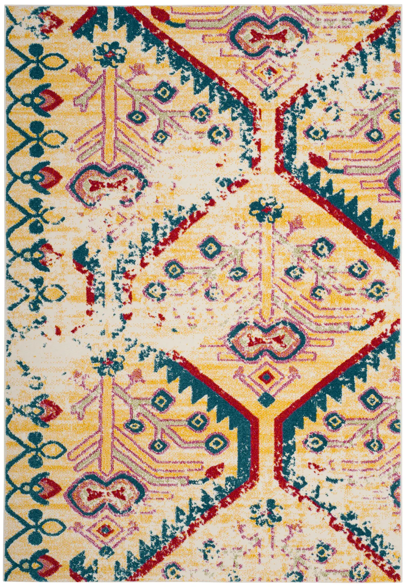 Watercolor Tribal Medallion Rug