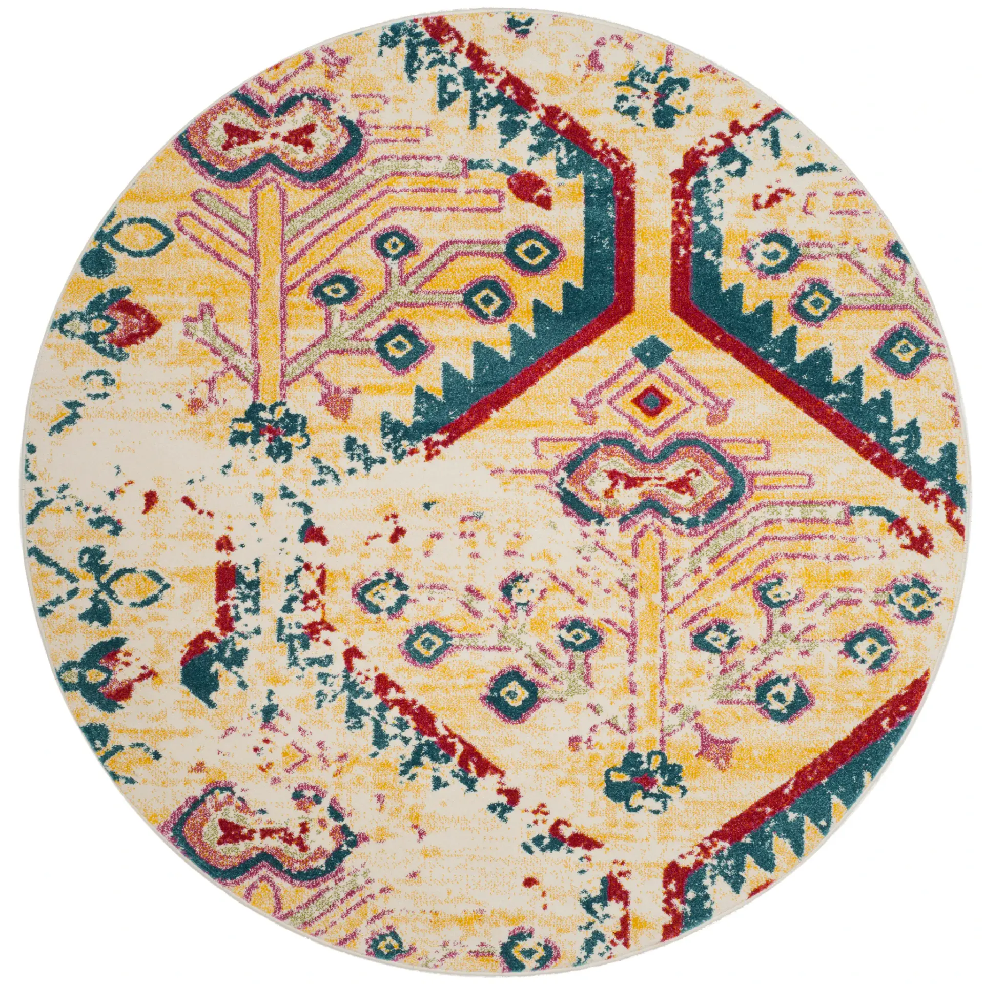 Watercolor Tribal Medallion Rug