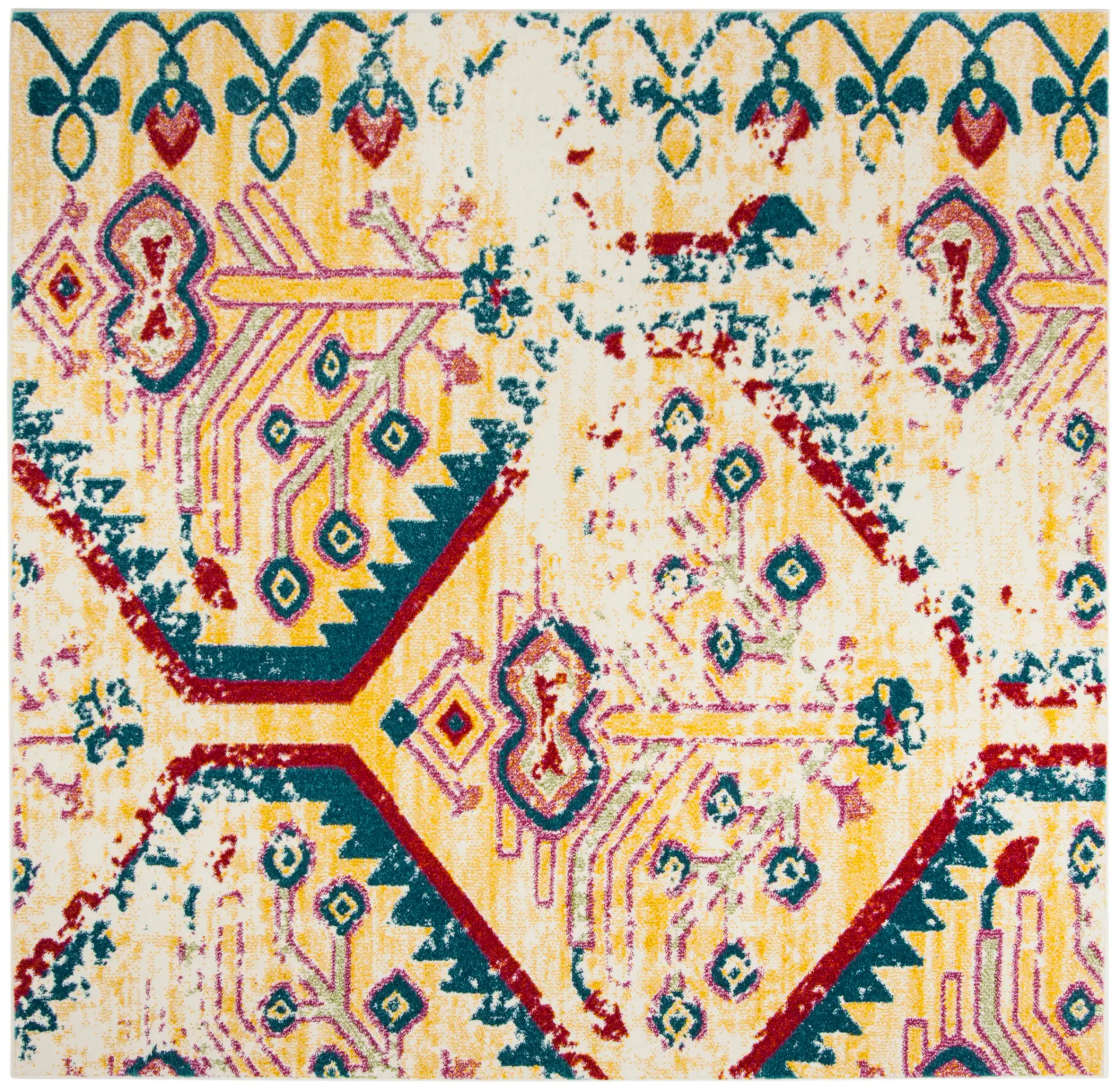 Watercolor Tribal Medallion Rug