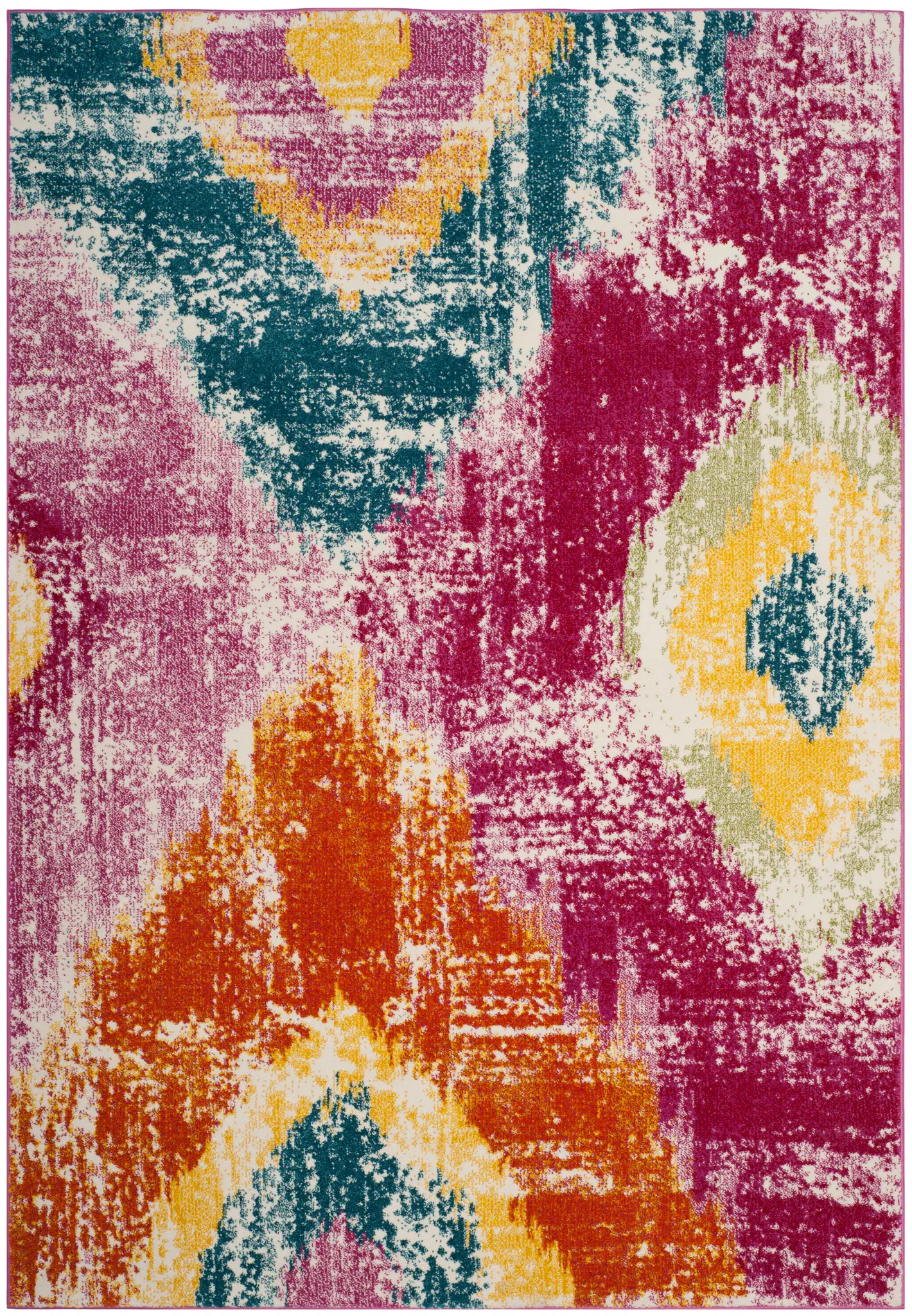 Watercolor Ikat Medallion Rug