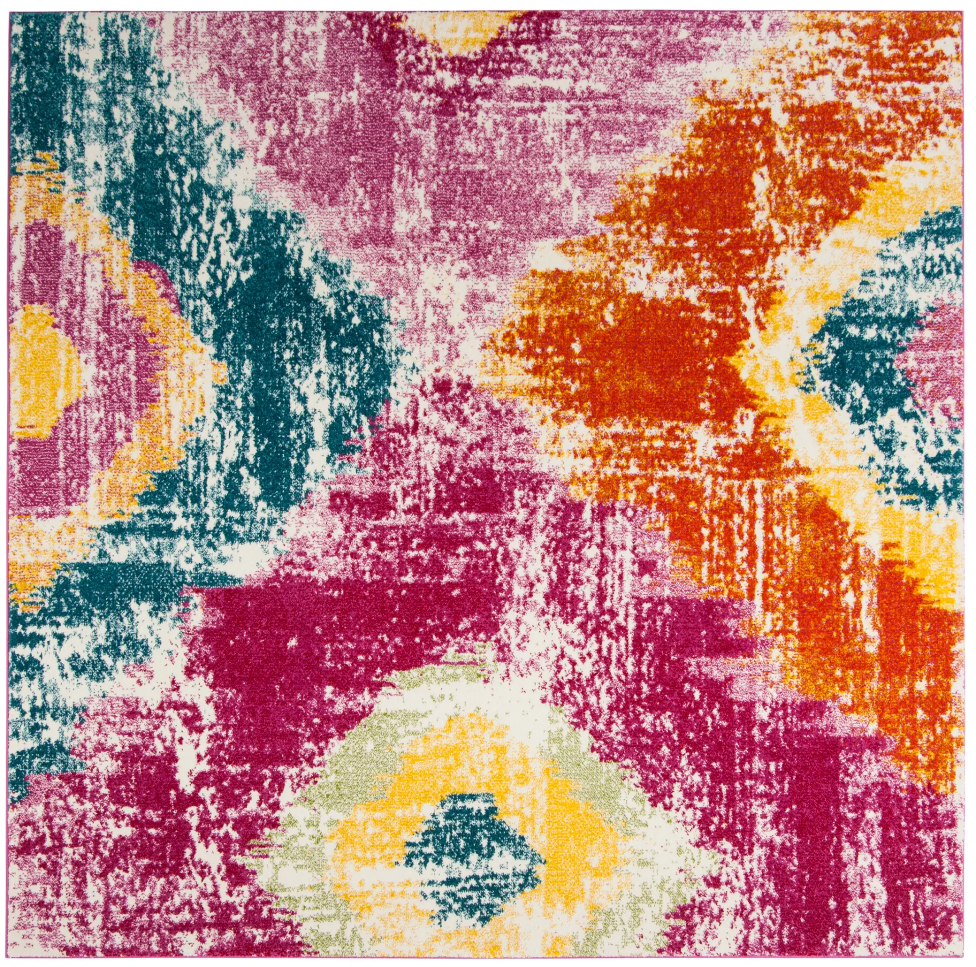 Watercolor Ikat Medallion Rug