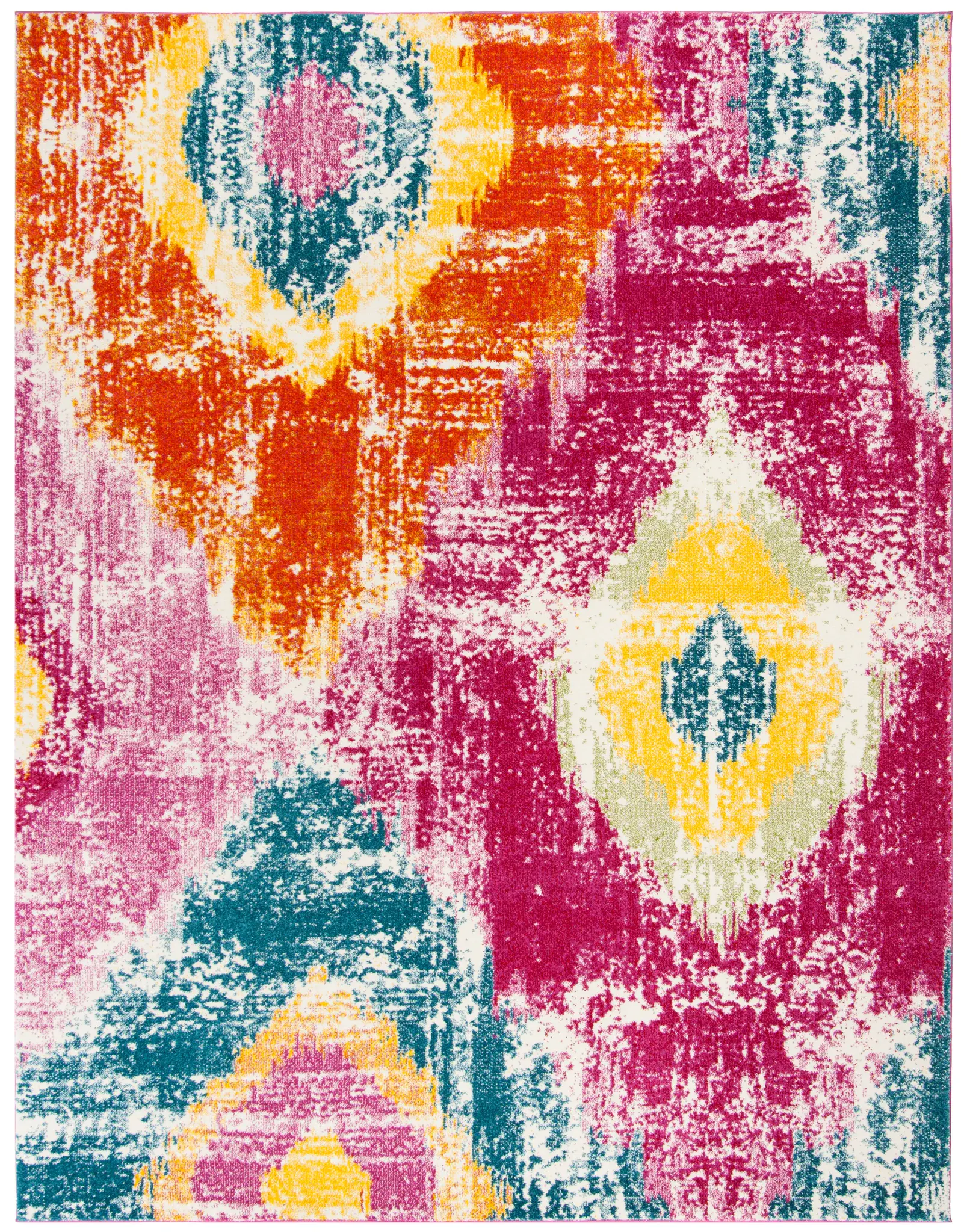 Watercolor Ikat Medallion Rug