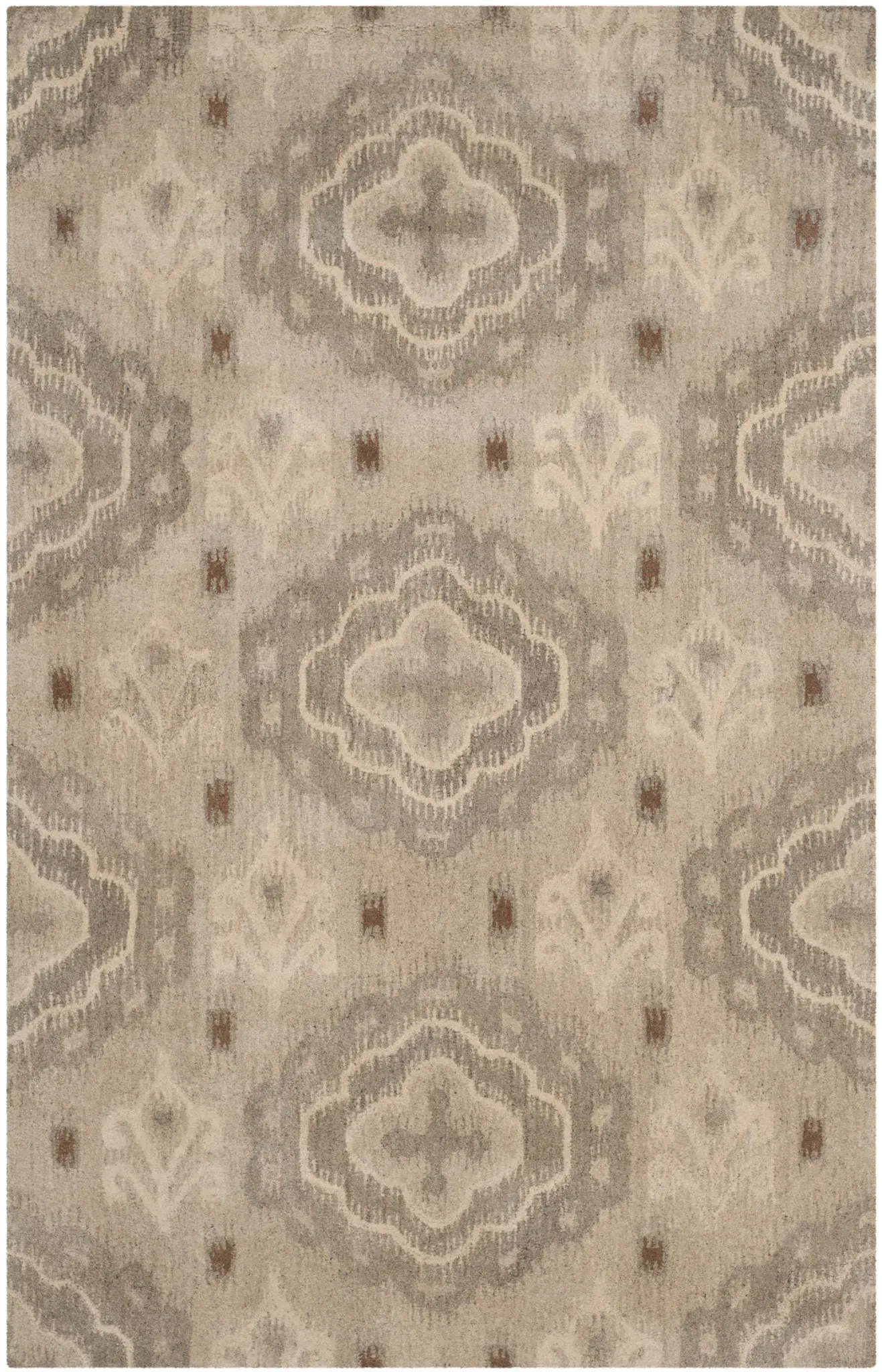 Wyndham Ikat Medallion Hand-Tufted Wool Rug