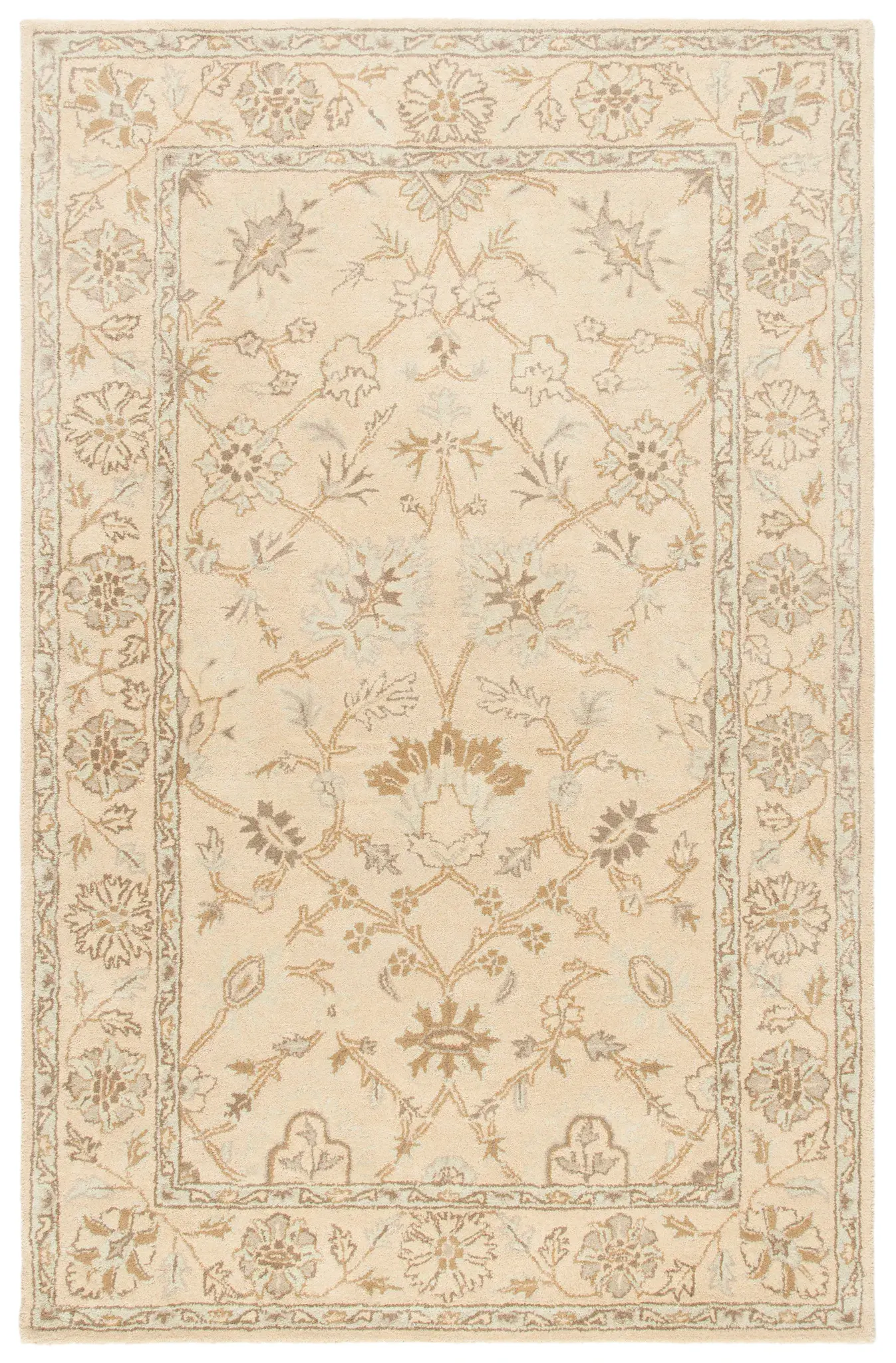 Wyndham Floral Border Wool Rug