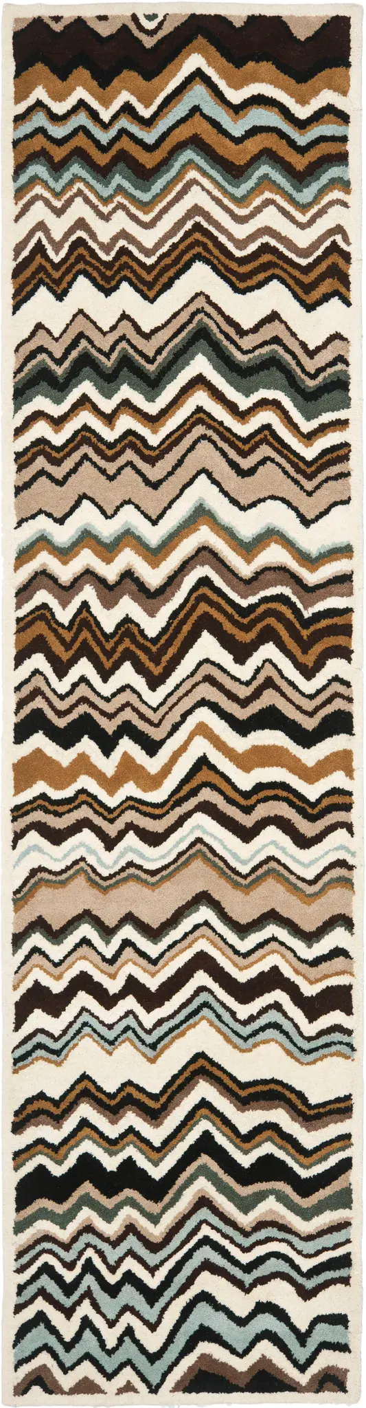 Wyndham Amber Flame Stitch Hand-Tufted Wool Rug