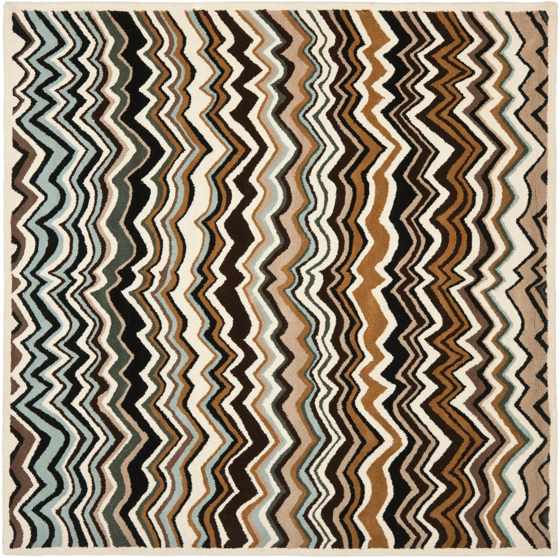 Wyndham Amber Flame Stitch Hand-Tufted Wool Rug