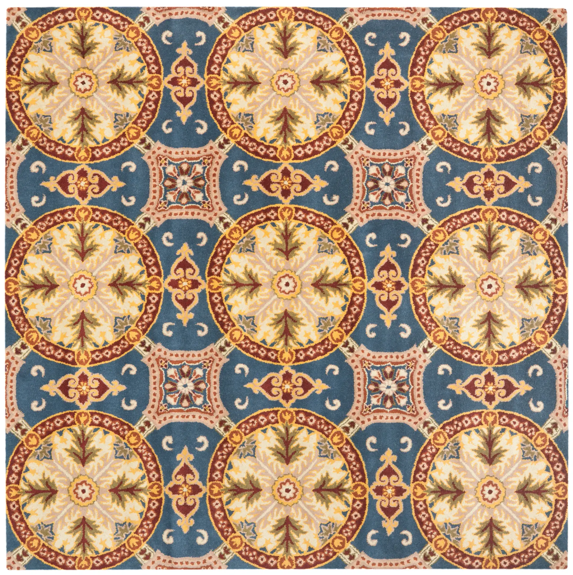 Wyndham Medallion Grid Hand-Tufted Wool Rug