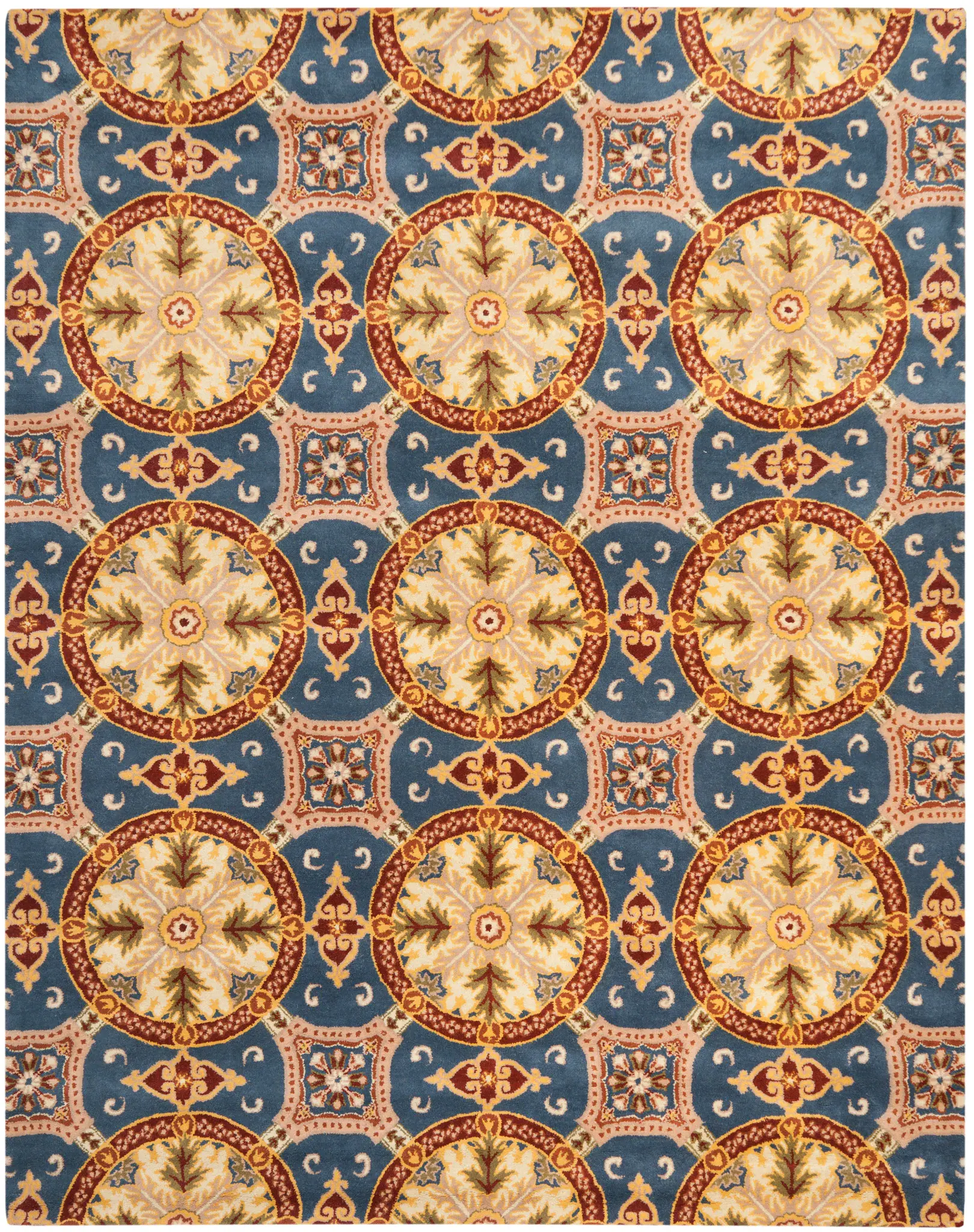 Wyndham Medallion Grid Hand-Tufted Wool Rug