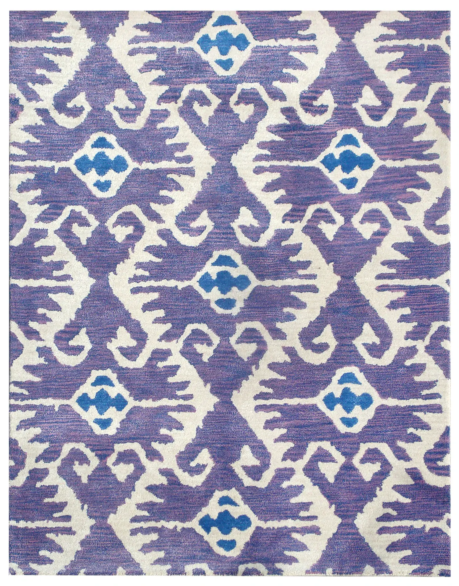 Wyndham Ikat Lattice Hand-Tufted Wool Rug