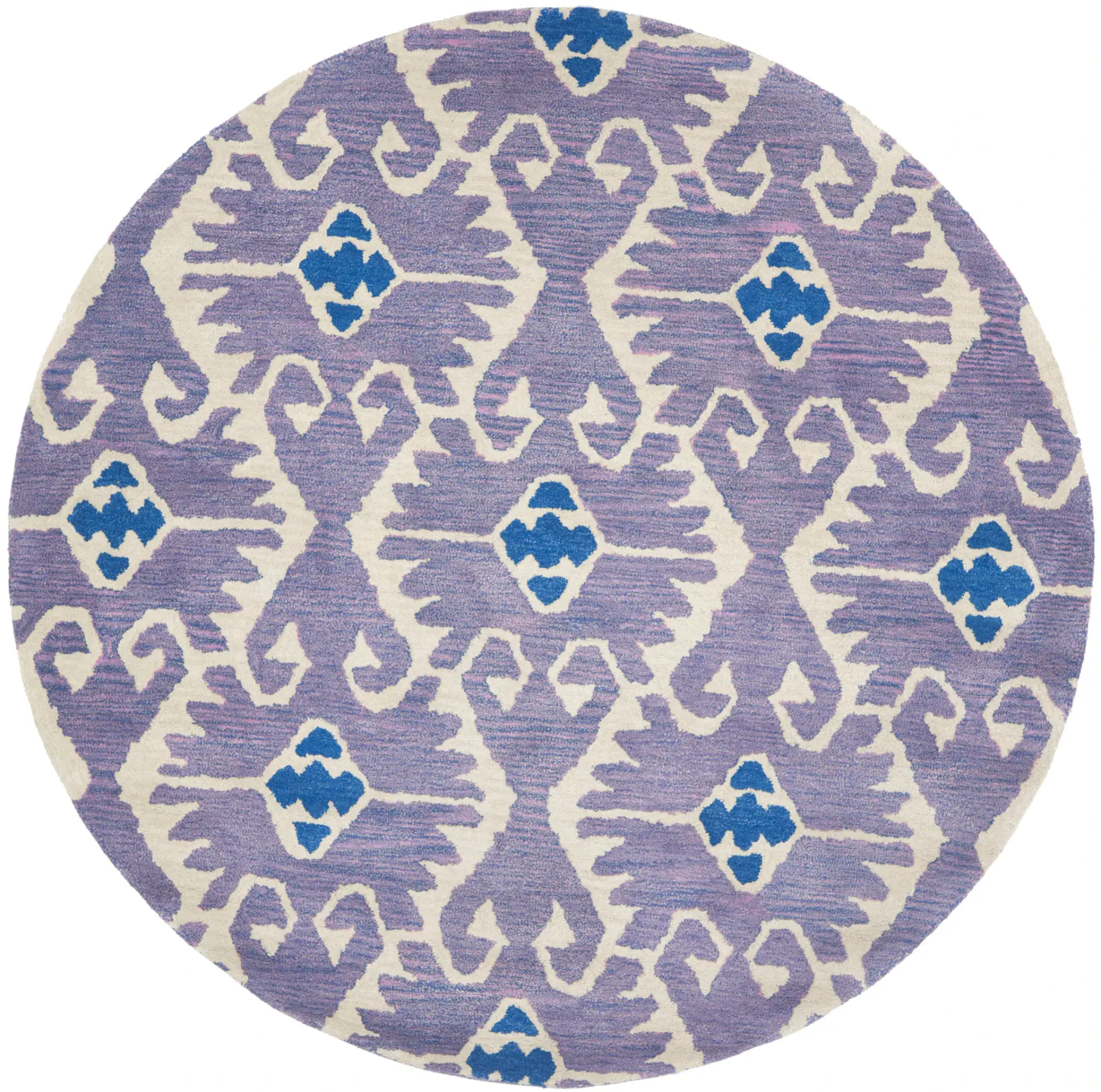 Wyndham Ikat Lattice Hand-Tufted Wool Rug