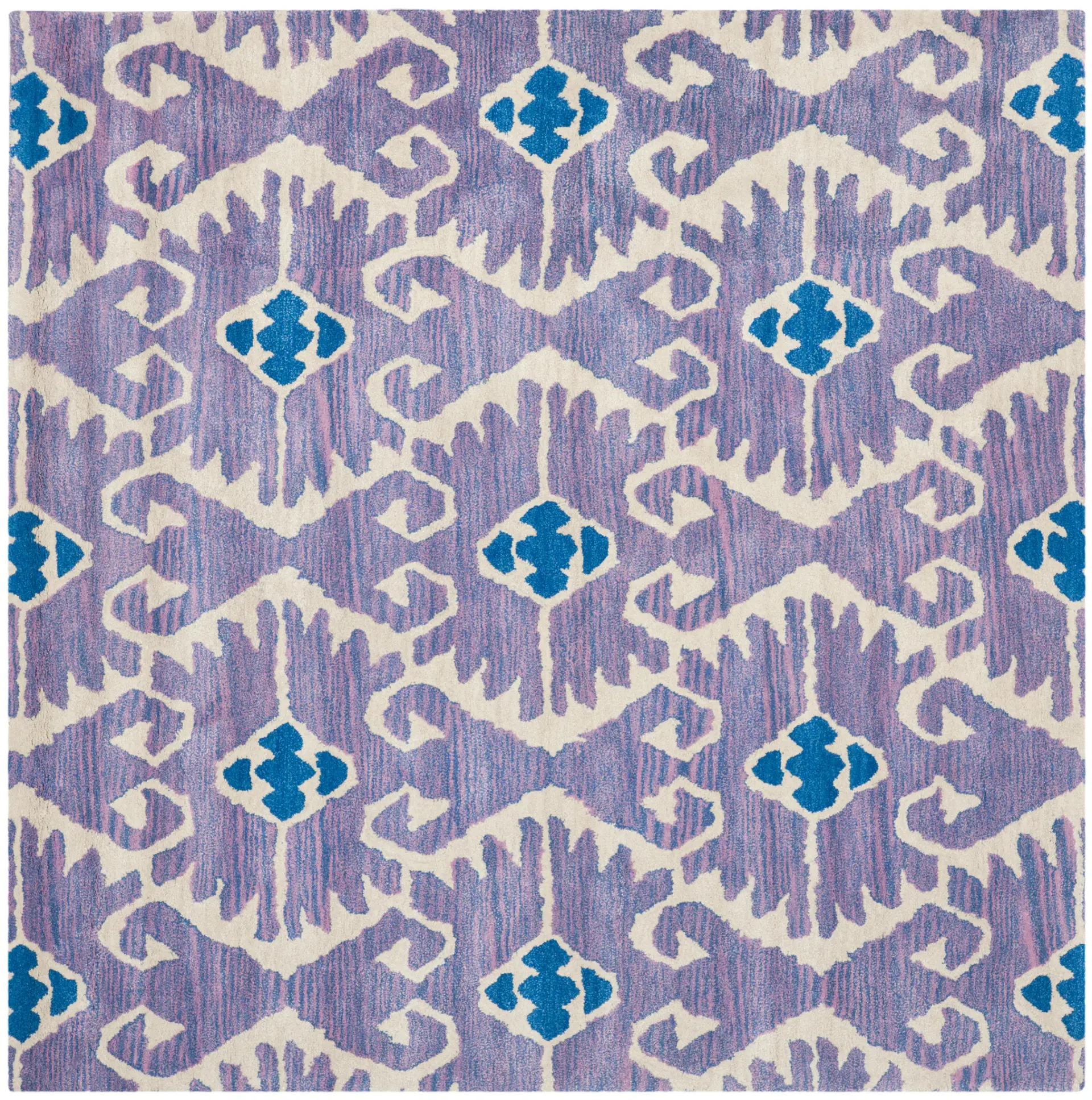 Wyndham Ikat Lattice Hand-Tufted Wool Rug