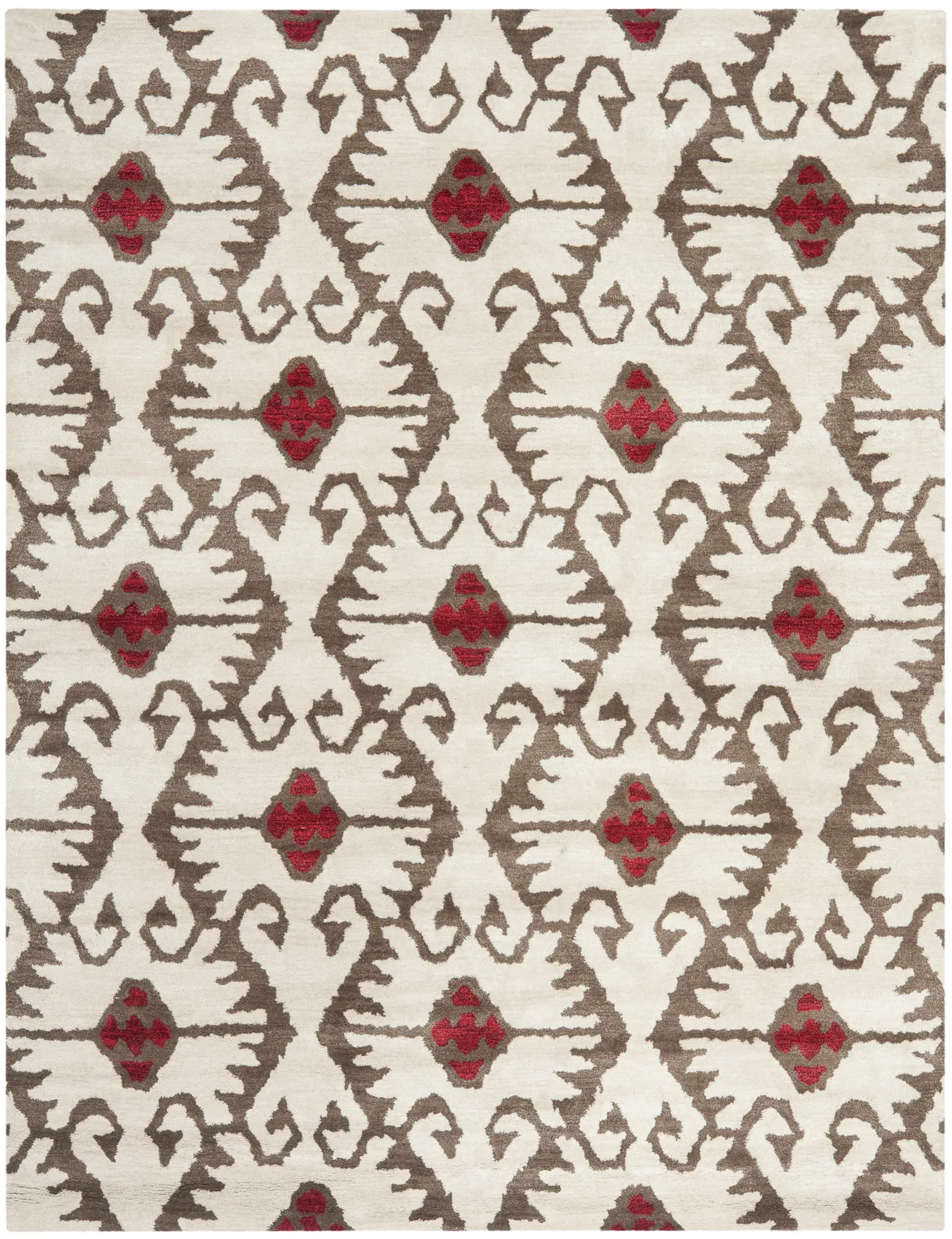 Wyndham Ikat Lattice Hand-Tufted Wool Rug