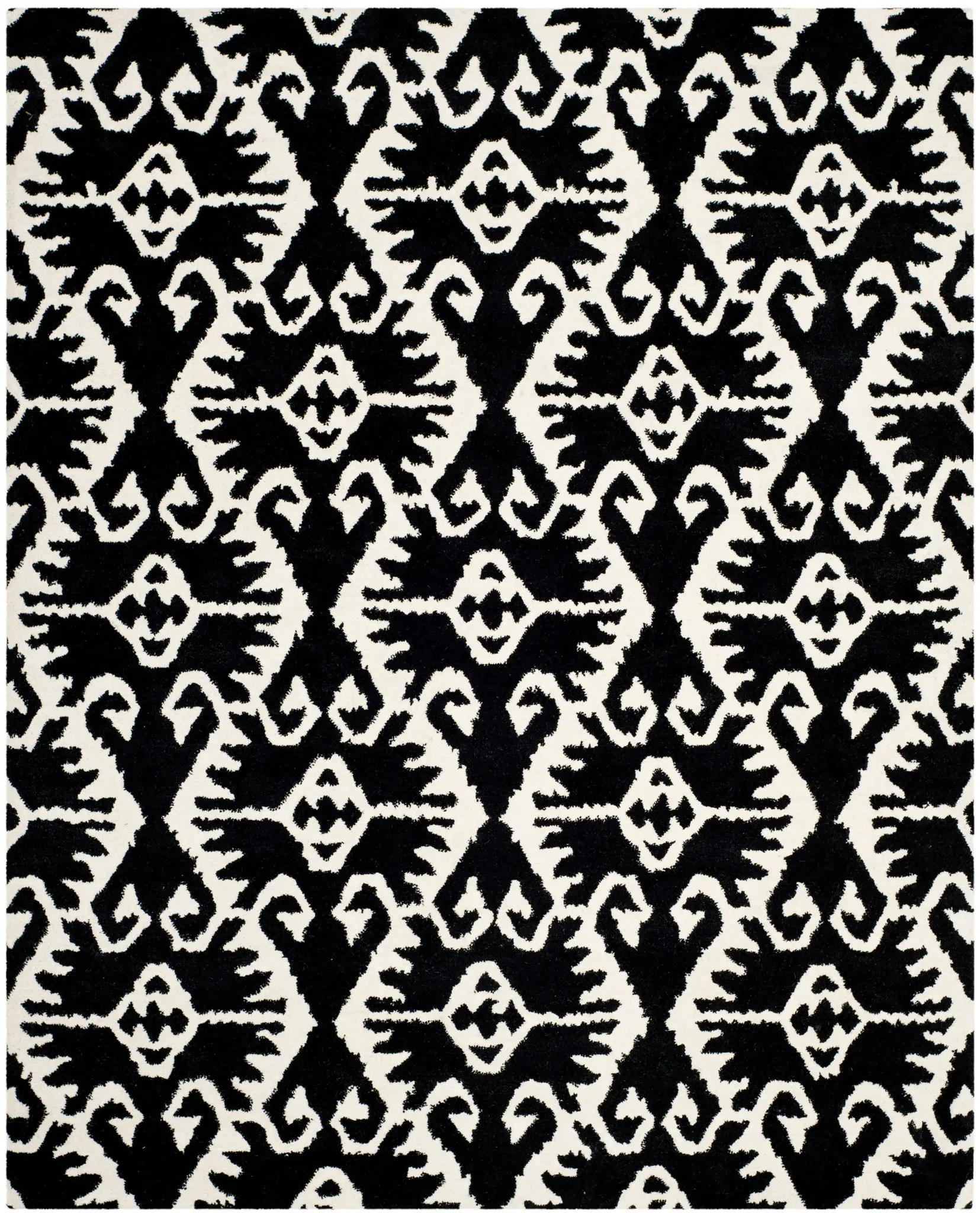 Wyndham Ikat Lattice Hand-Tufted Wool Rug