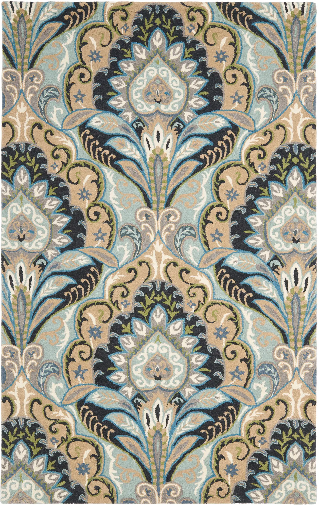 Wyndham Damask Hand-Tufted Wool Rug