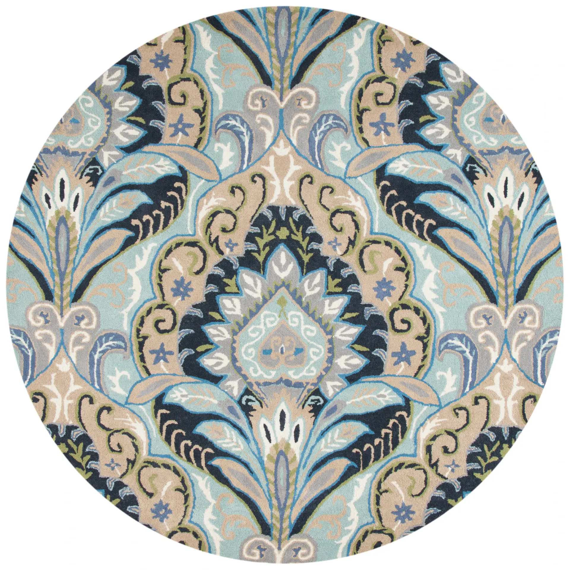 Wyndham Damask Hand-Tufted Wool Rug