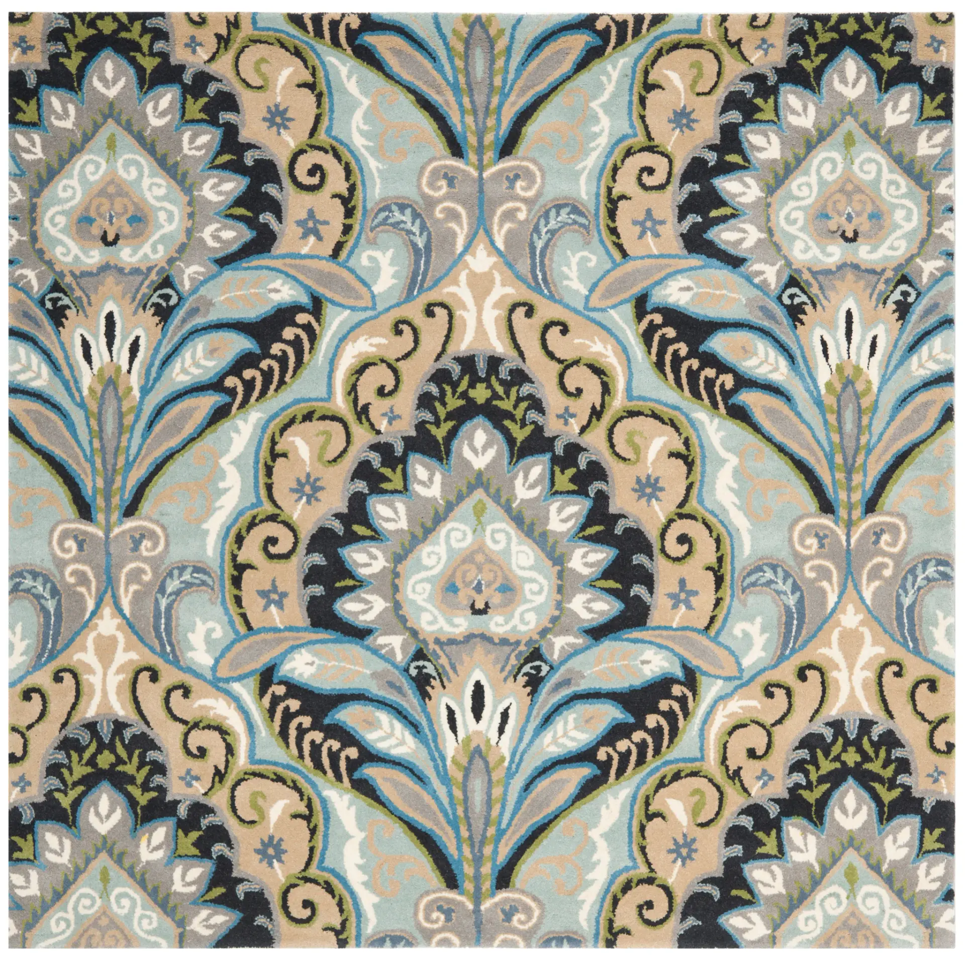 Wyndham Damask Hand-Tufted Wool Rug